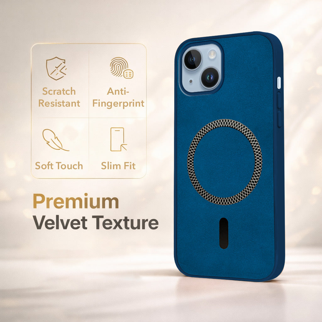 For Apple iPhone 14 Back Cover Case (Sleek Leather Finish | MagSafe Compatible Wireless Charging | Camera Bump Protection)