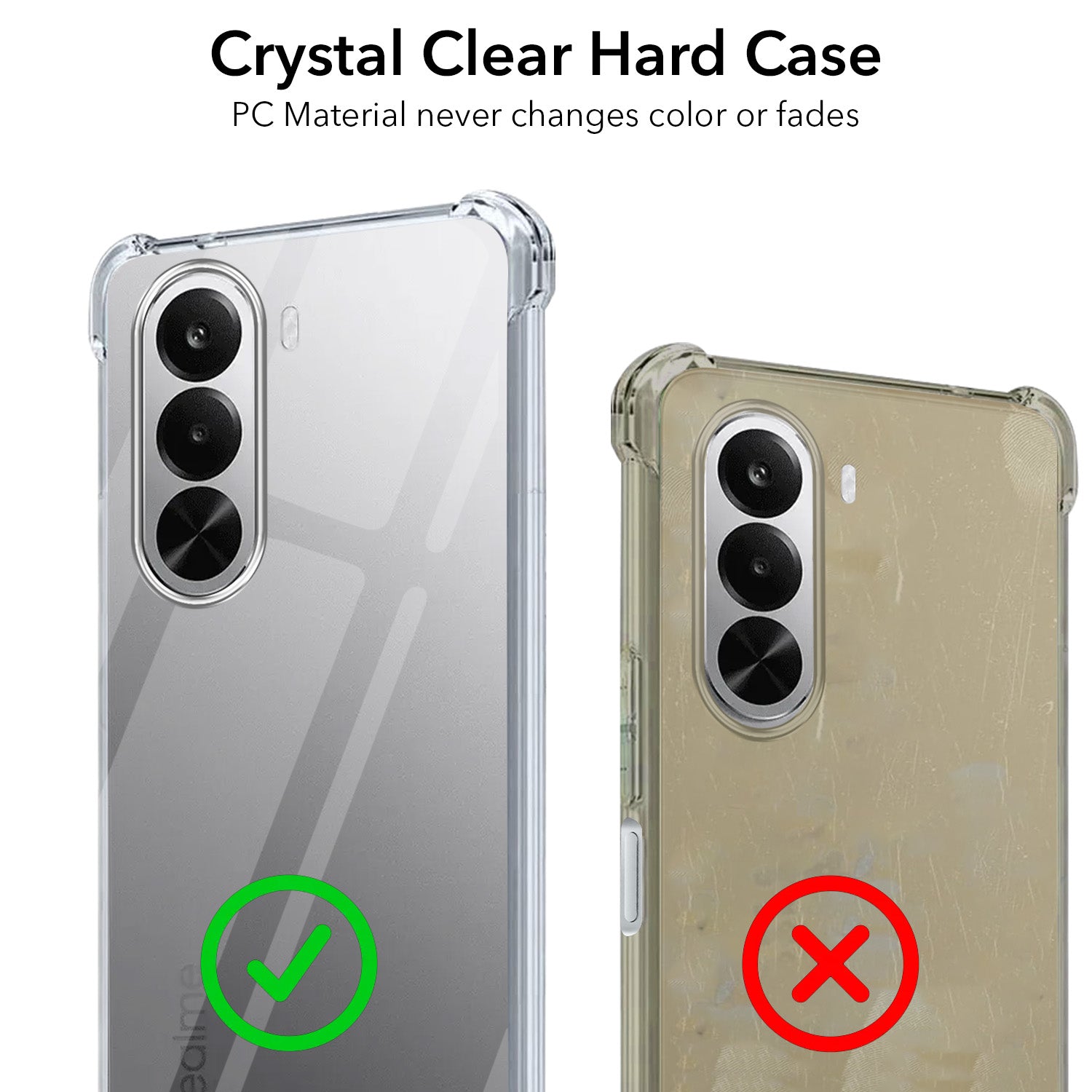 For Realme P4x Back Cover Shockproof Crystal-Clear (Drop & Camera Protection | Hard Polycarbonate)