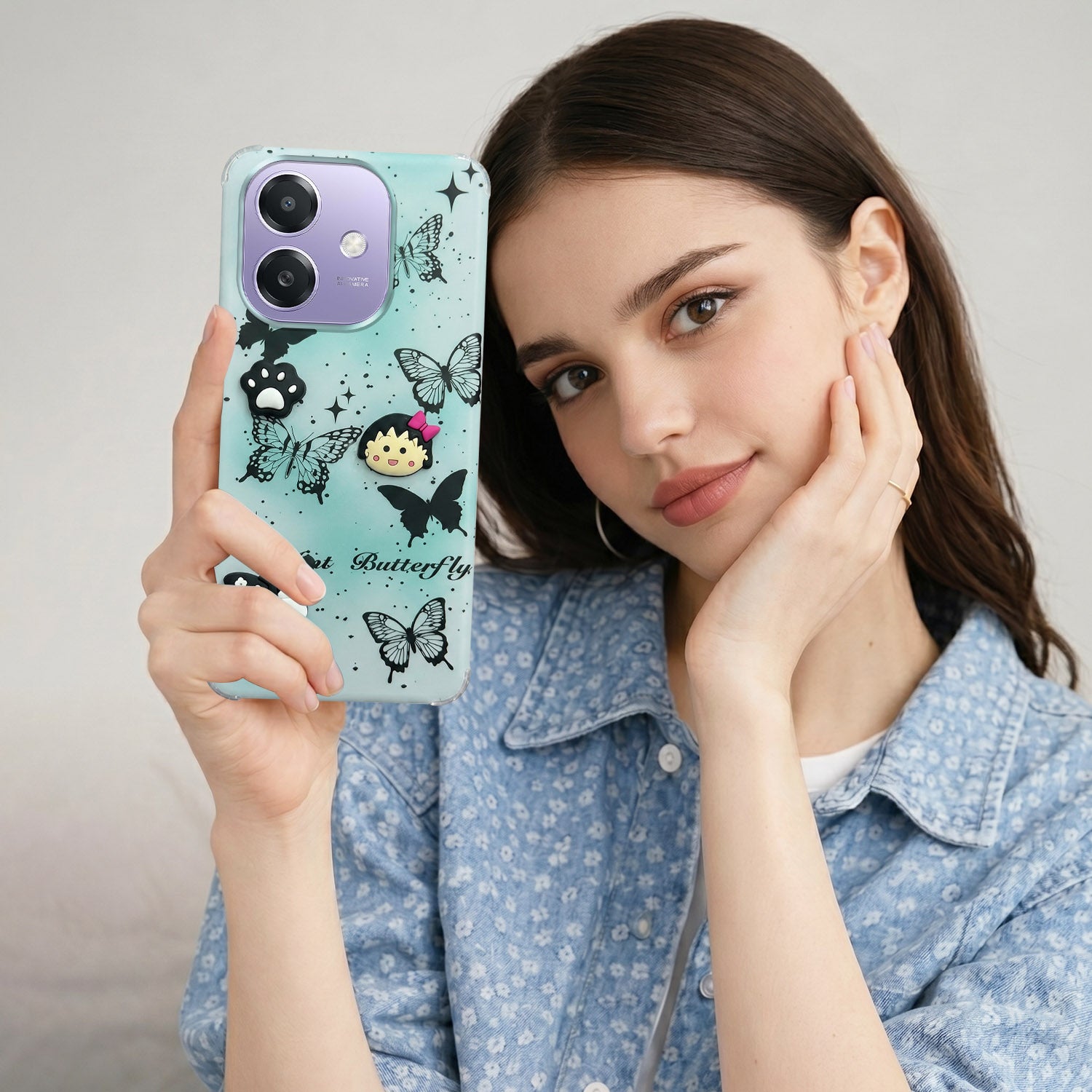 For Oppo A3X (4G/5G) | Oppo A3 5G Back Cover Case (3D Cute Cartoons | Hard Back Side Soft | Matte Premium Finish | HD Printing)