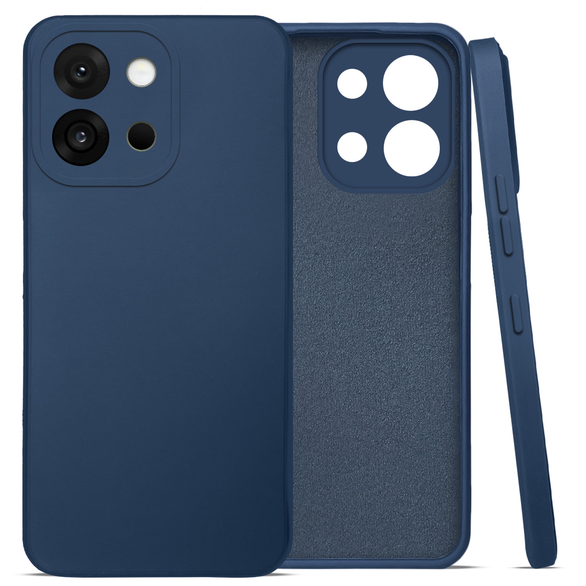 For OnePlus 13S Back Cover Case (Matte Finish Silicone with Inside Fiber cloth)