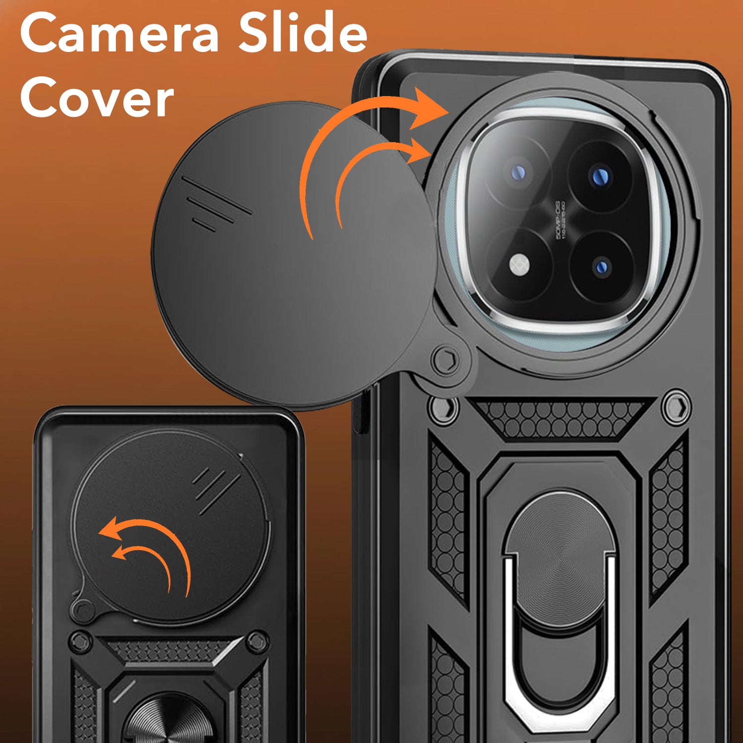 For Redmi Note 14 Pro Plus Back Cover Case (Hybrid Dual Armor Polycarbonate)