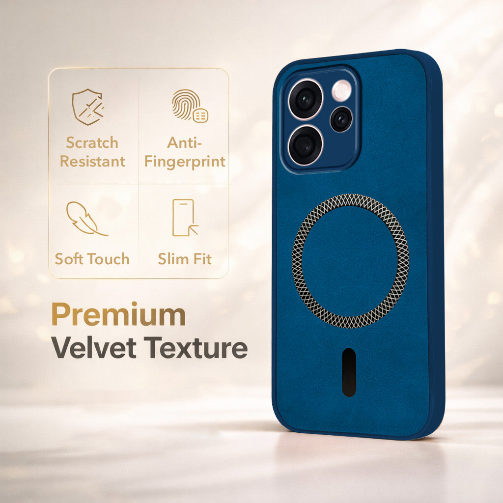 For Oppo Reno15 Pro Mini 5G | Oppo Reno 15 Pro Mini 5G Back Cover Case  Leather Finish  (MagSafe Compatible Wireless Charging | Soft Touch | Camera Bump Protection)