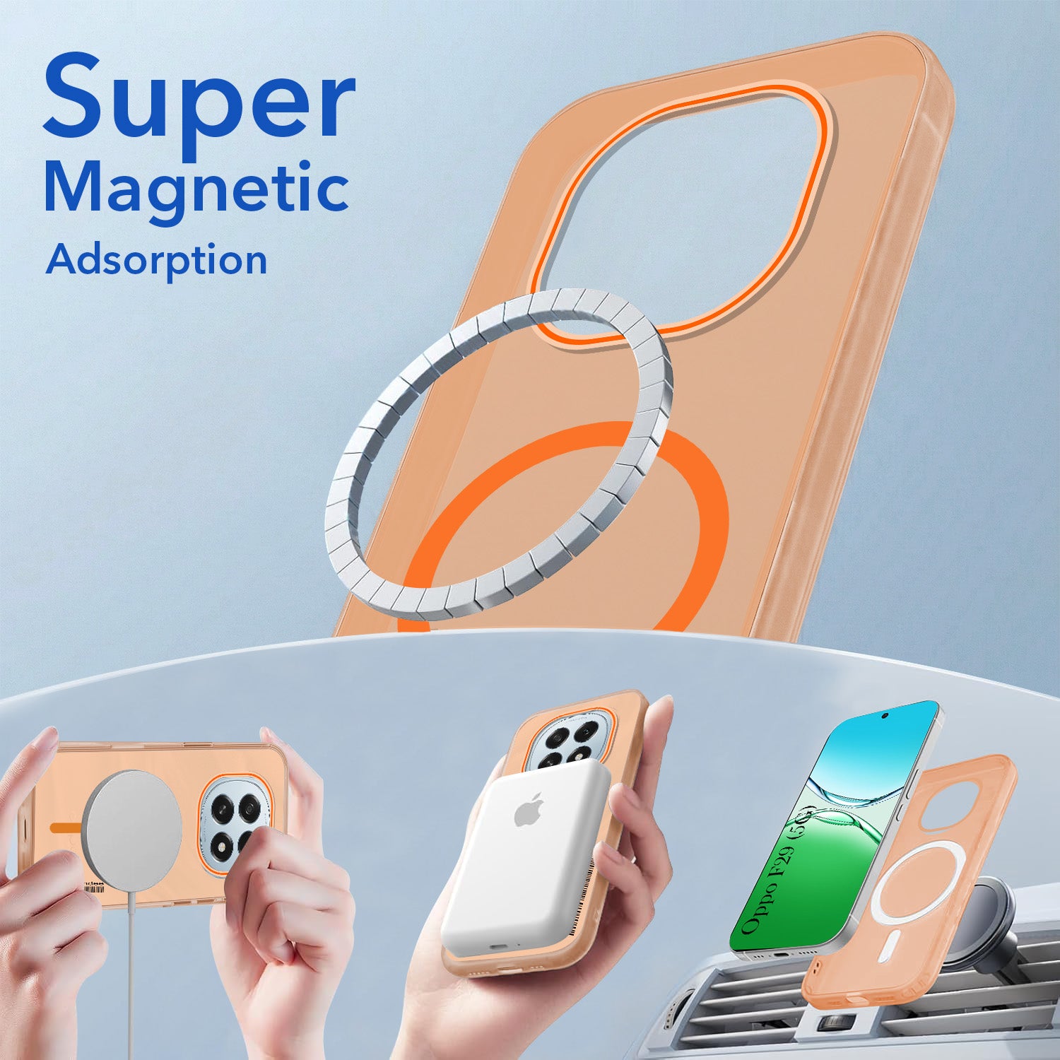 For Oppo F29 Back Cover Case (Soft Touch | Camera Bump Protection | MagSafe Compatible | Matte Finish)