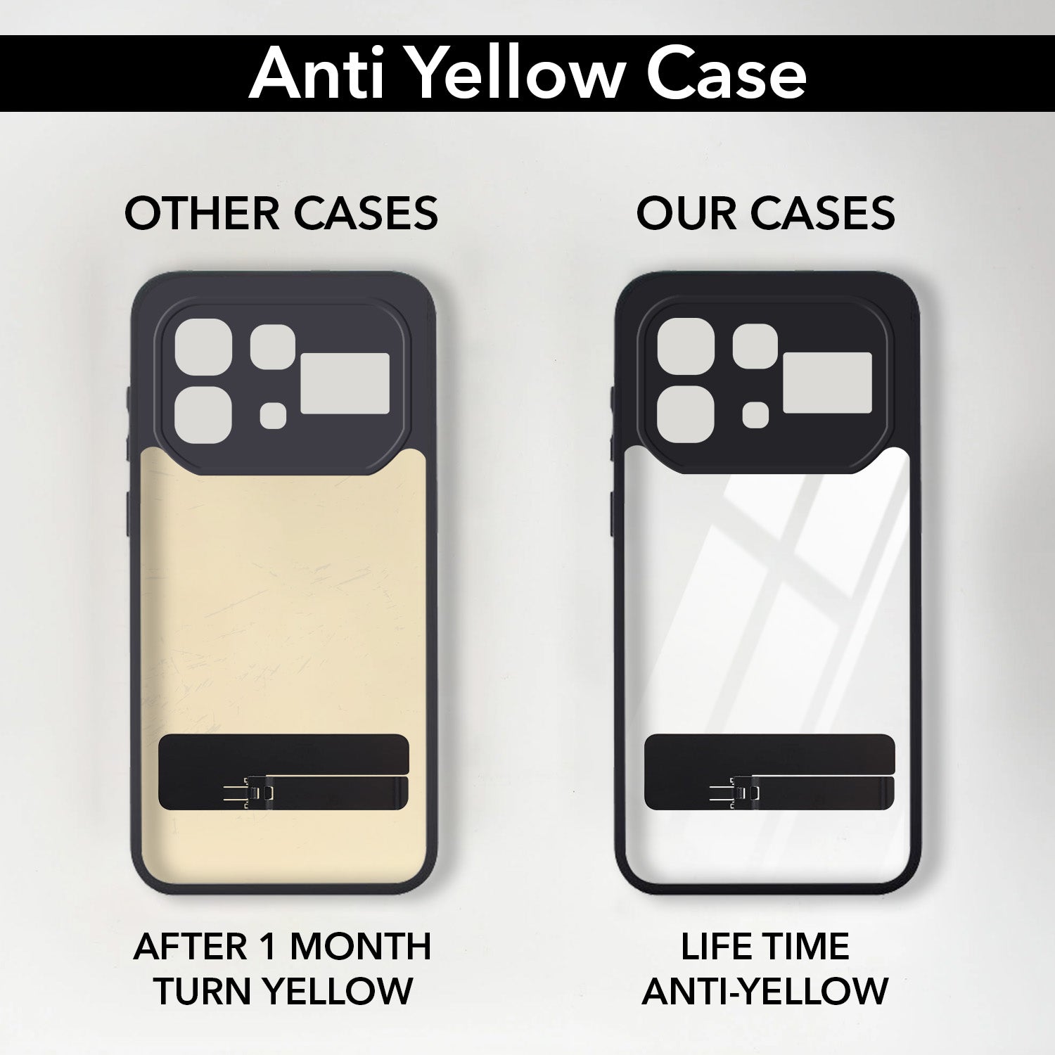 For Infinix Note 60 Pro 5G Back Cover Case (Built-in Stand | Lifetime Anti Yellow | Kickstand Shockproof | Camera Protection | MagSafe Compatible)