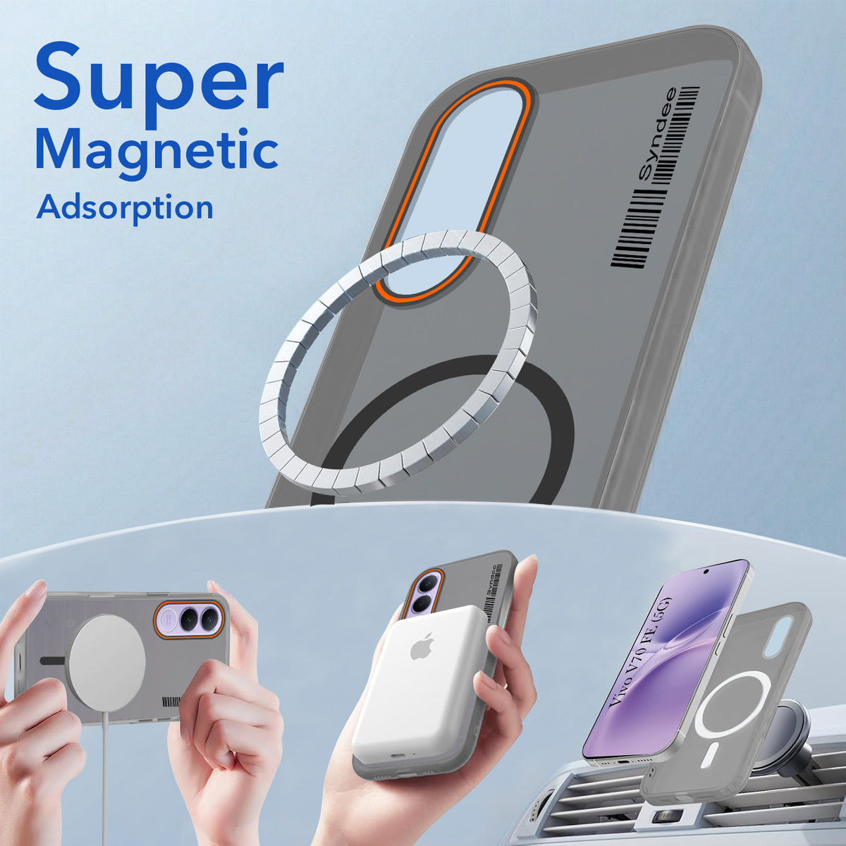 For Vivo V70 FE 5G Back Cover Case (Soft Touch | Camera Bump Protection | MagSafe Compatible | Matte Finish)