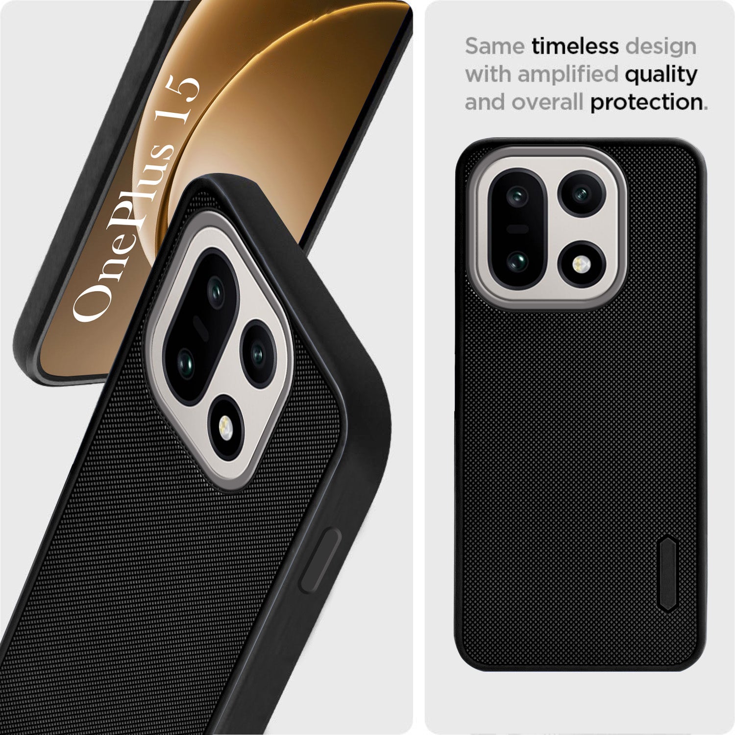 For OnePlus 15 5G Back Cover Case Rubberised (Textured Grip Design | Micro-Fiber Cloth Inside | Slim and Light Weight | Soft Touch and Feel)
