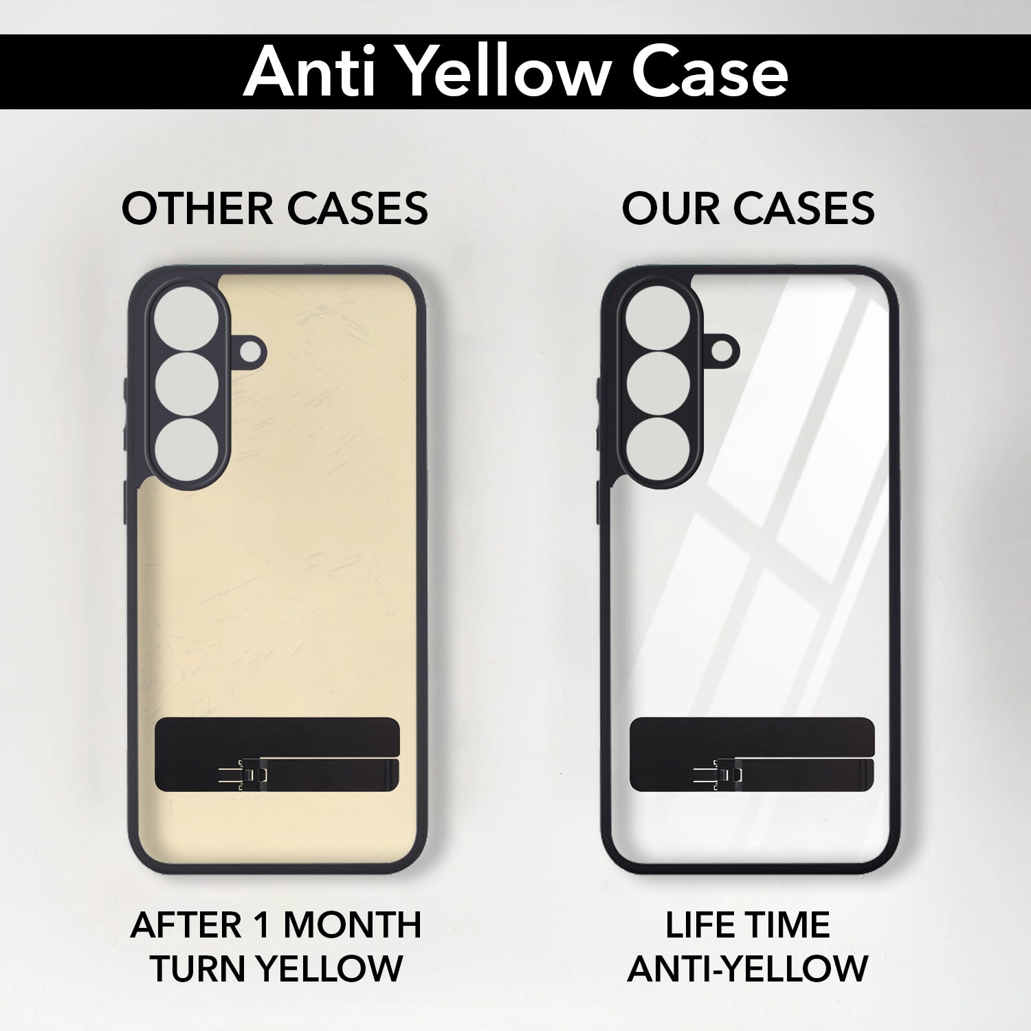 For Samsung Galaxy S26 Plus Back Cover Case (Built-in Stand | Lifetime Anti Yellow | Kickstand Shockproof | Camera Protection | MagSafe Compatible)