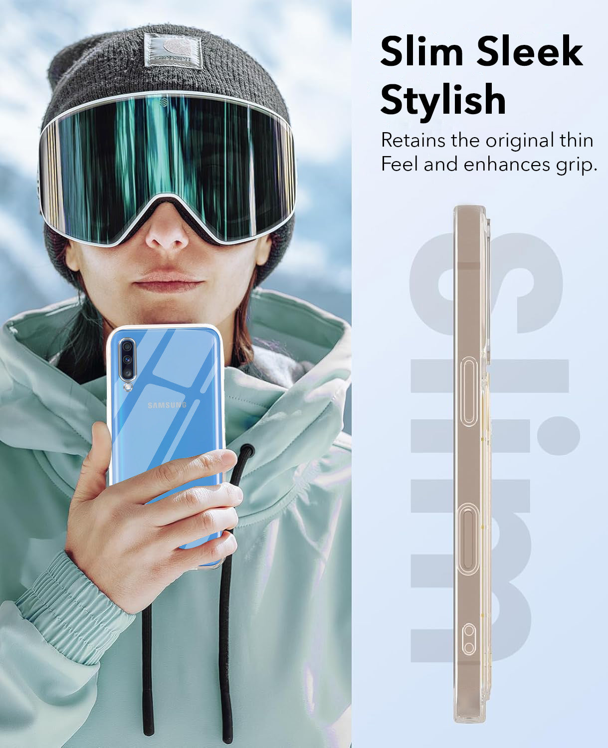 For Samsung Galaxy A70 | A70s Back Cover Case Lifetime Anti-Yellow Clear (Sleek Hard Crystal | Shockproof and Camera Protection)