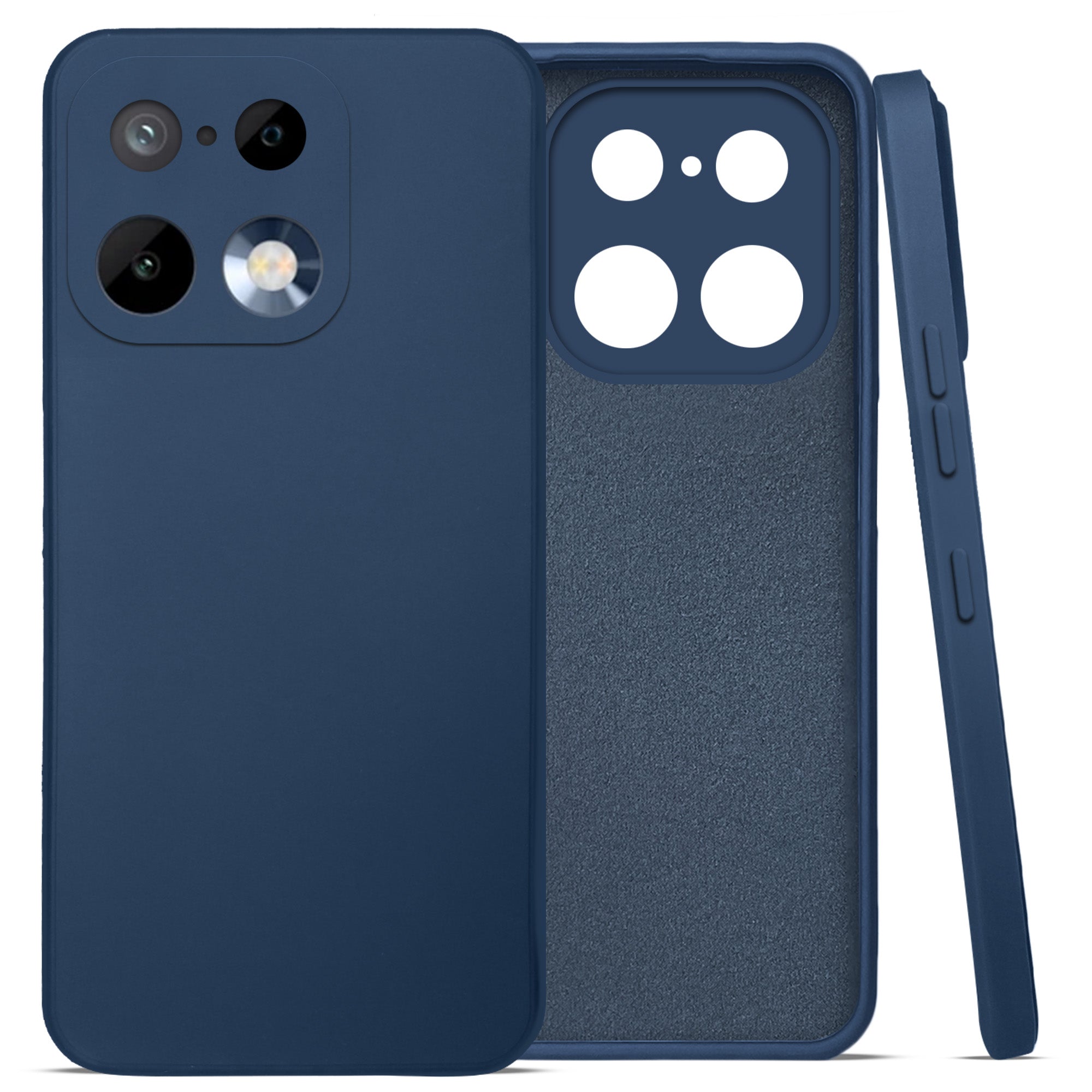 For Realme 16 Pro Back Cover Case (Matte Finish Silicone with Inside Fiber cloth)