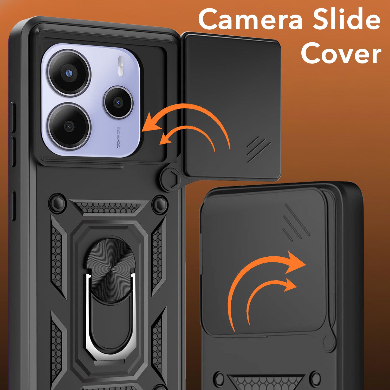 For Redmi Note 14 5G | Redmi Note 14 SE Back Cover Case (Hybrid Dual Armor Polycarbonate)