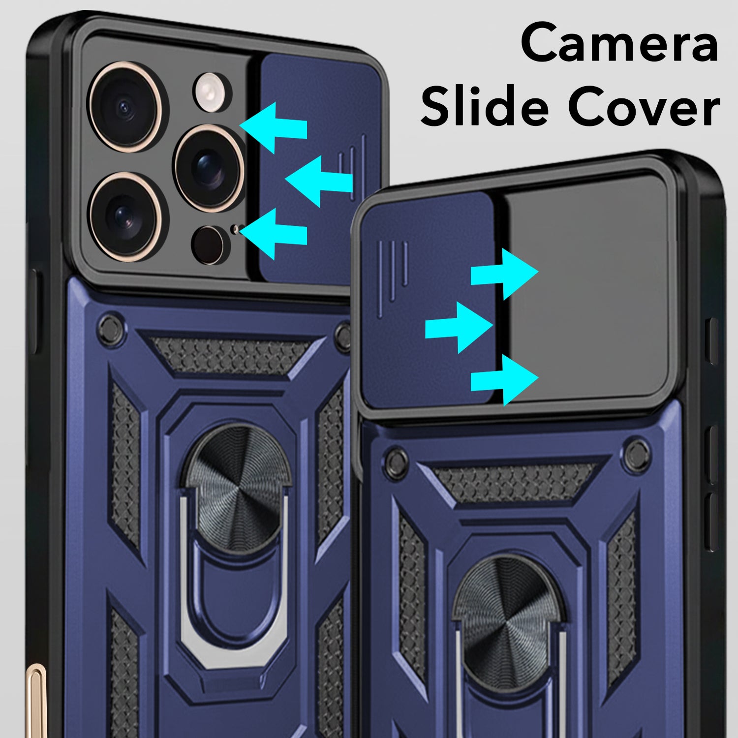 For Apple iPhone 16 Pro Back Cover Case (Hybrid Dual Armor Polycarbonate)