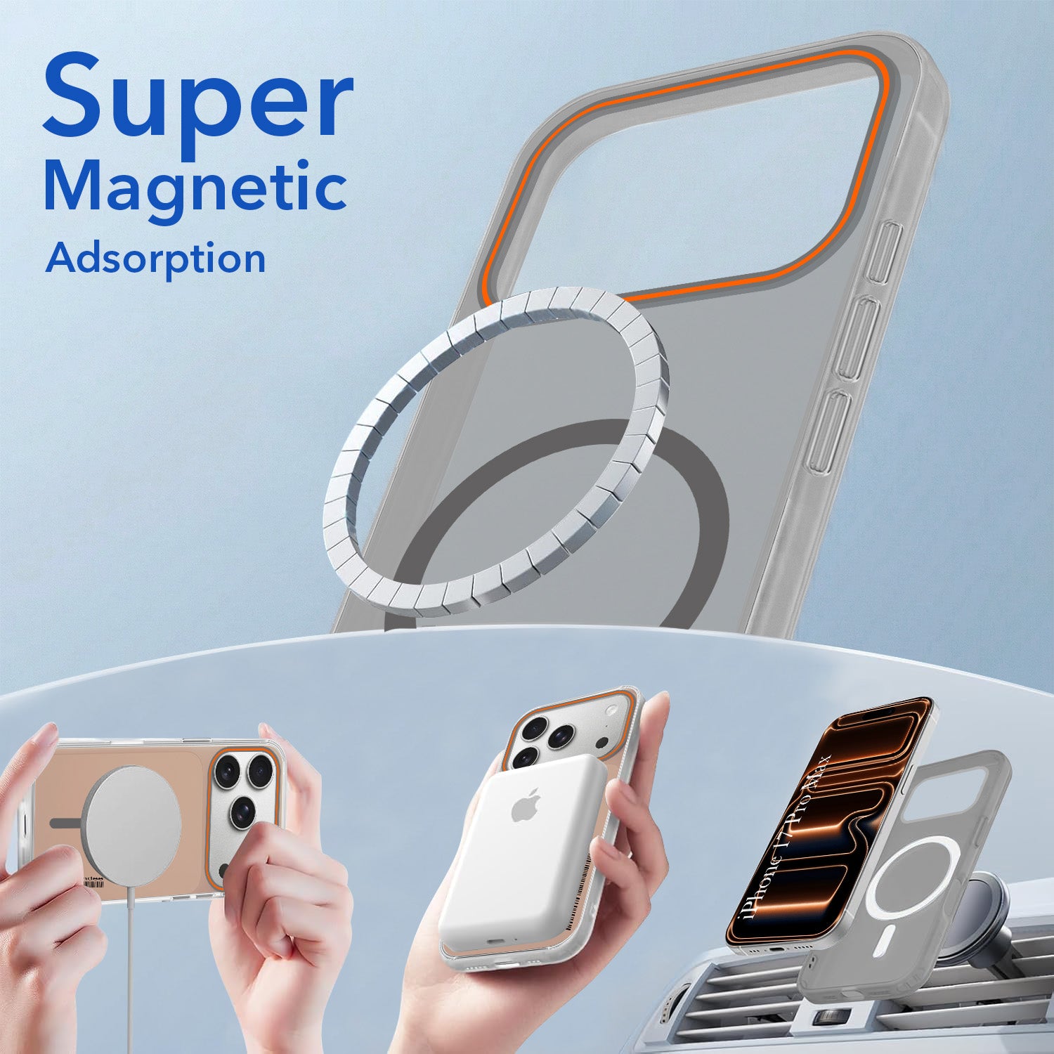 For Apple iPhone 17 Pro Max Back Cover Case (Soft Touch | Camera Bump Protection | MagSafe Compatible | Matte Finish)