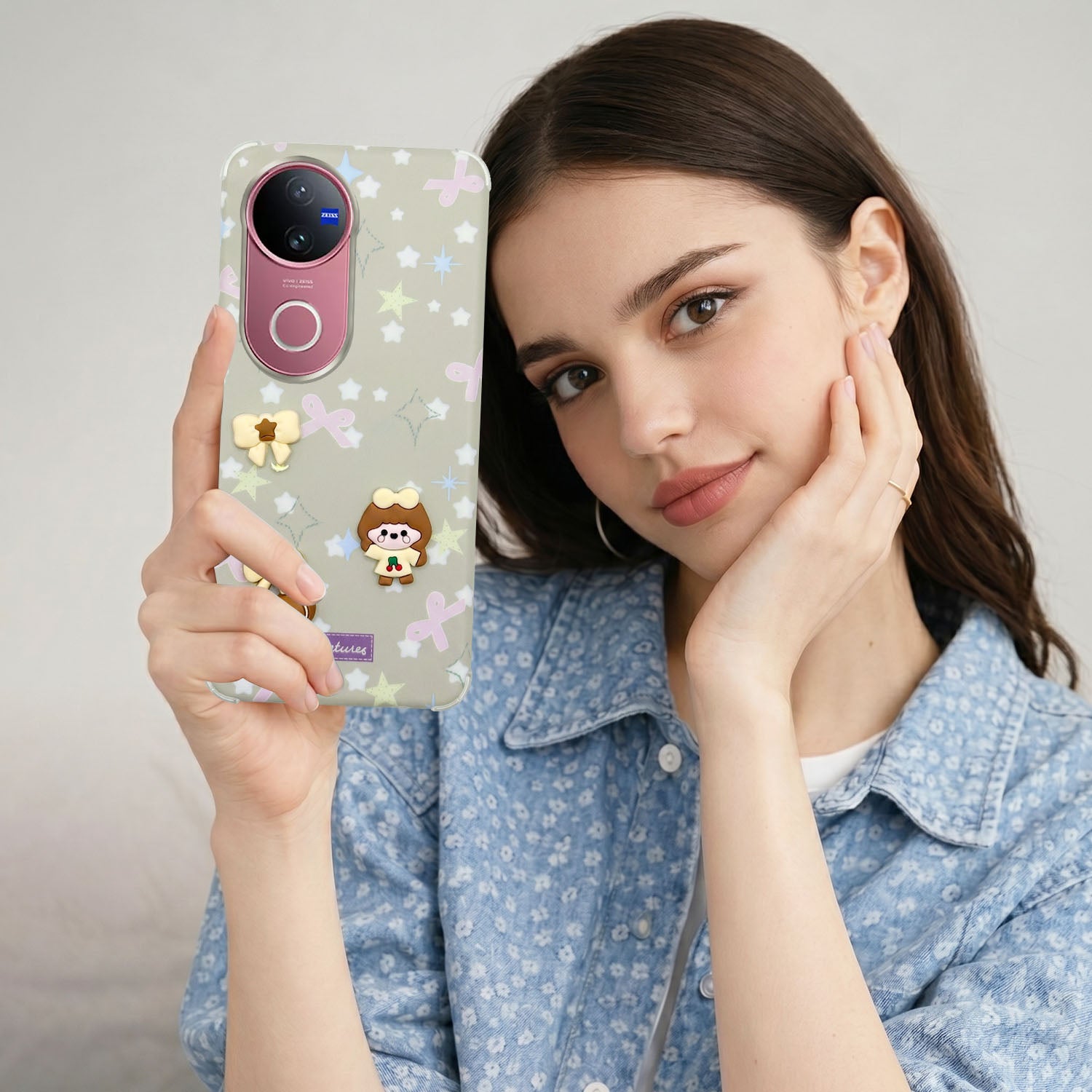 For Vivo V50 | Vivo V50e Back Cover Case (3D Cute Cartoons | Hard Back Side Soft | Matte Premium Finish | HD Printing)