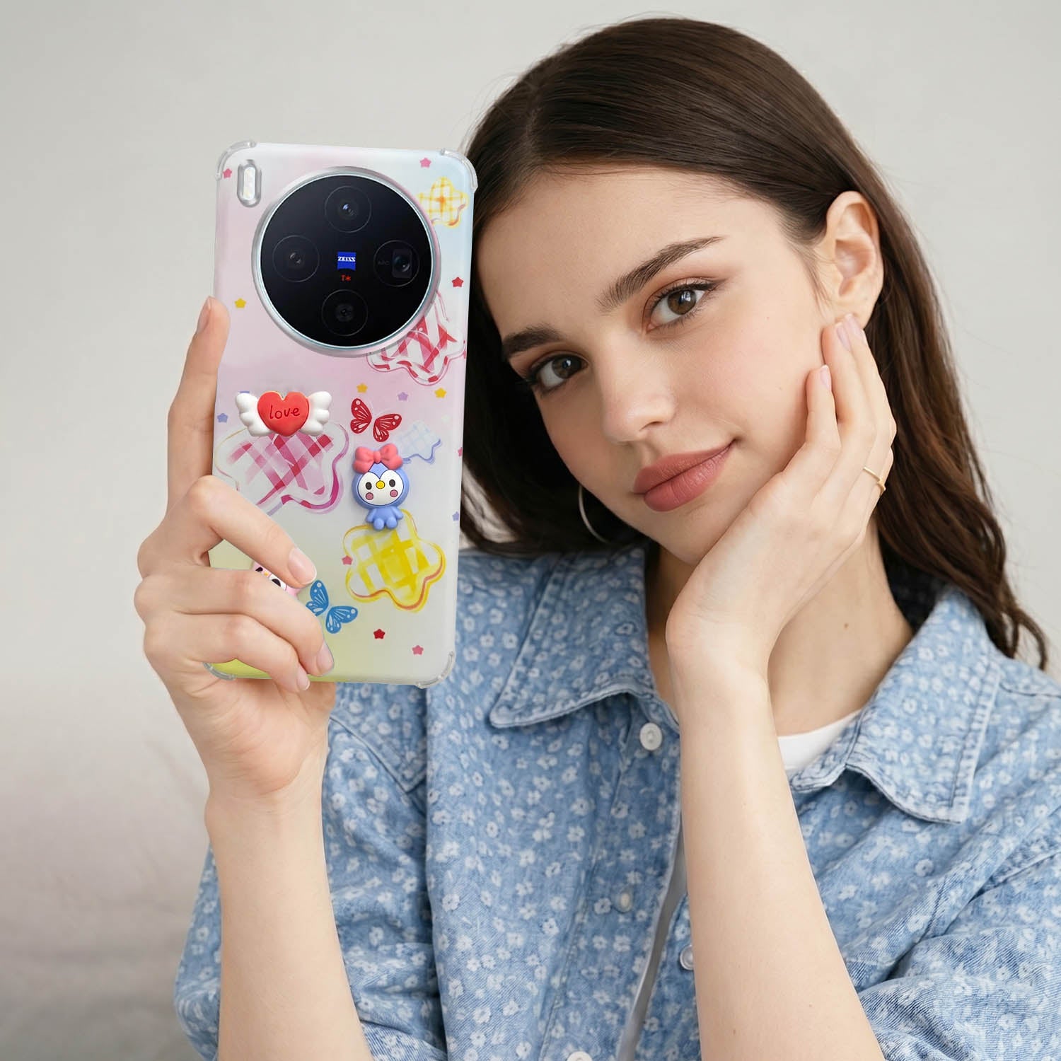 For Vivo X300 5G Back Cover Case (3D Cute Cartoons | Hard Back Side Soft | Matte Premium Finish | HD Printing)