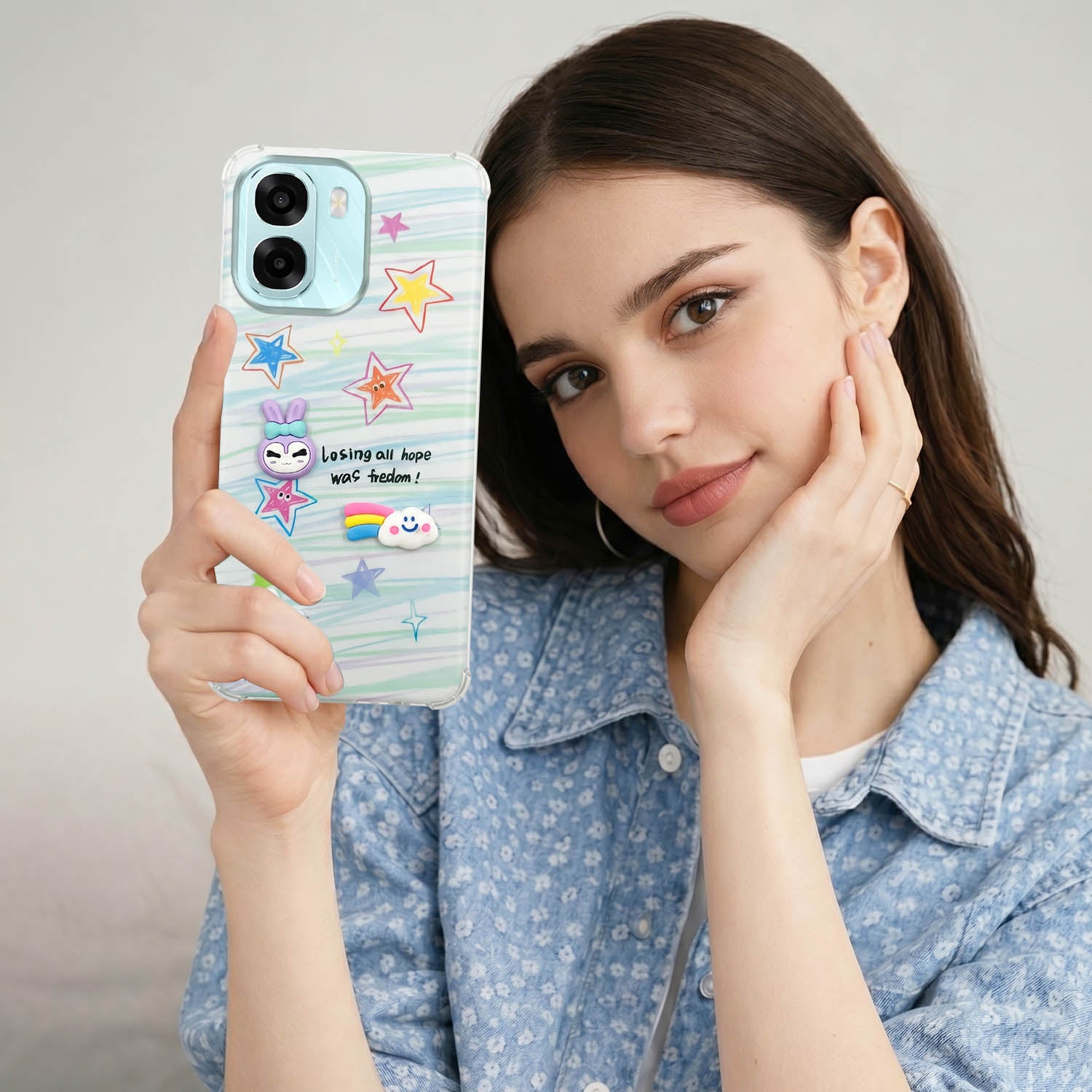 For Oppo A6X | Oppo A6S Back Cover Case (3D Cute Cartoons | Hard Back Side Soft | Matte Premium Finish | HD Printing)