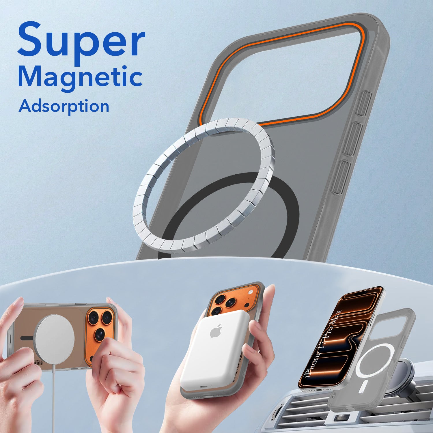 For Apple iPhone 17 Pro Max Back Cover Case (Soft Touch | Camera Bump Protection | MagSafe Compatible | Matte Finish)