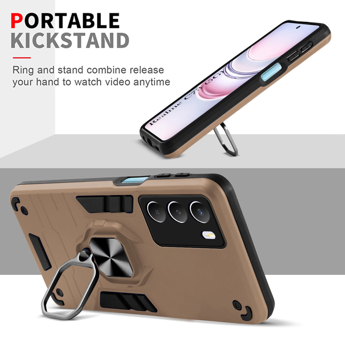 For Realme C73 Back Cover Case (Shockproof Polycarbonate Dual Layer Hybrid Armor)