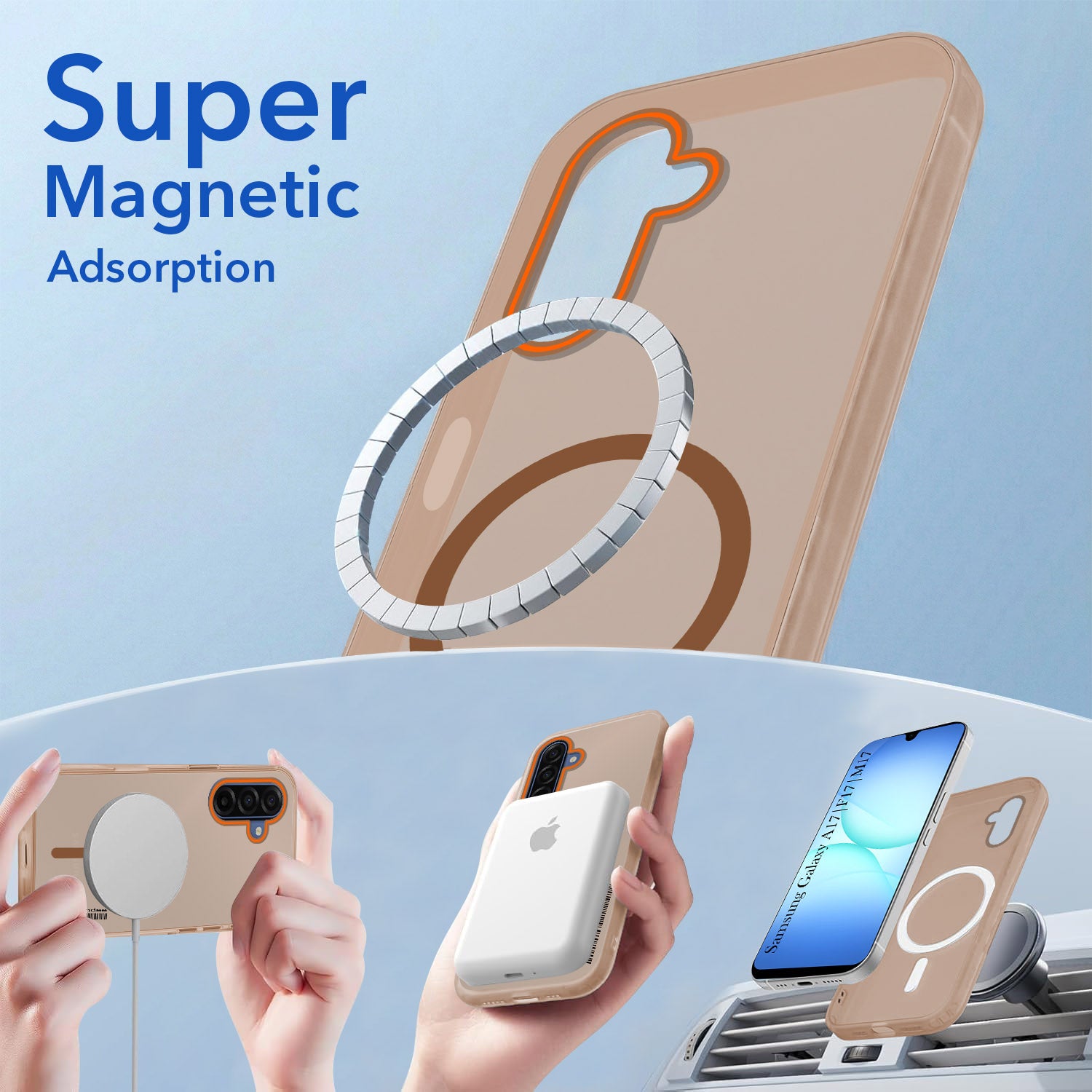 For Samsung Galaxy A17 | Samsung F17 | Samsung M17 5G Back Cover Case (Soft Touch | Camera Bump Protection | MagSafe Compatible | Matte Finish)
