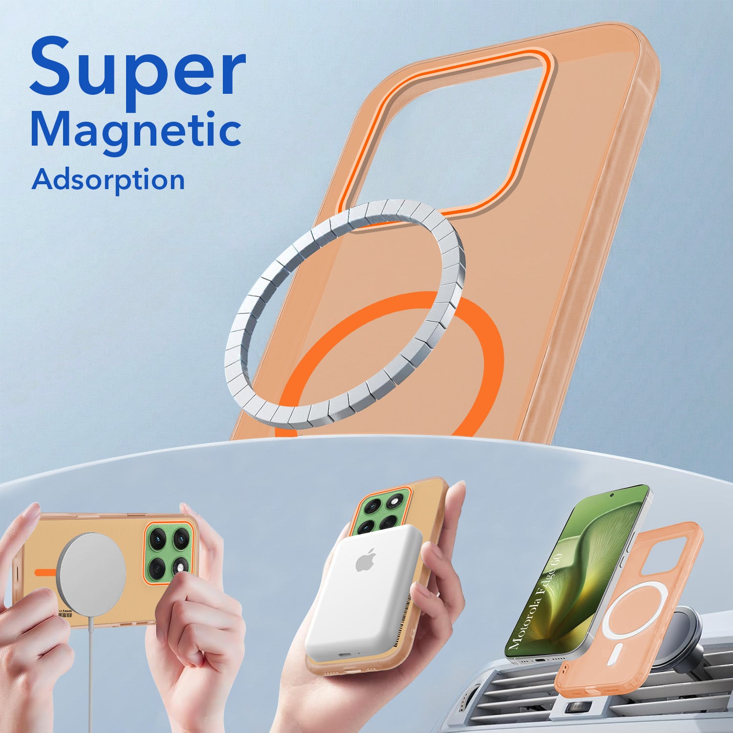 For Motorola Moto Edge 60 Back Cover Case (Soft Touch | Camera Bump Protection | MagSafe Compatible | Matte Finish)