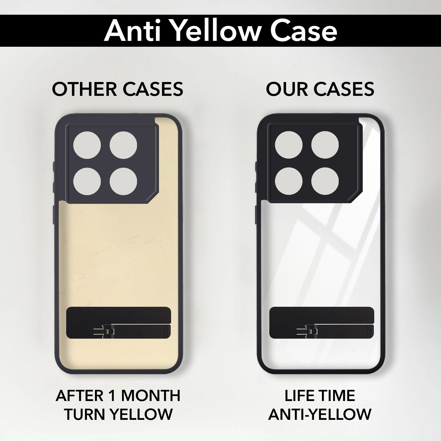 For Infinix GT 20 Pro 5G Back Cover Case (Built-in Stand | Lifetime Anti Yellow | Kickstand Shockproof | Camera Protection | MagSafe Compatible)