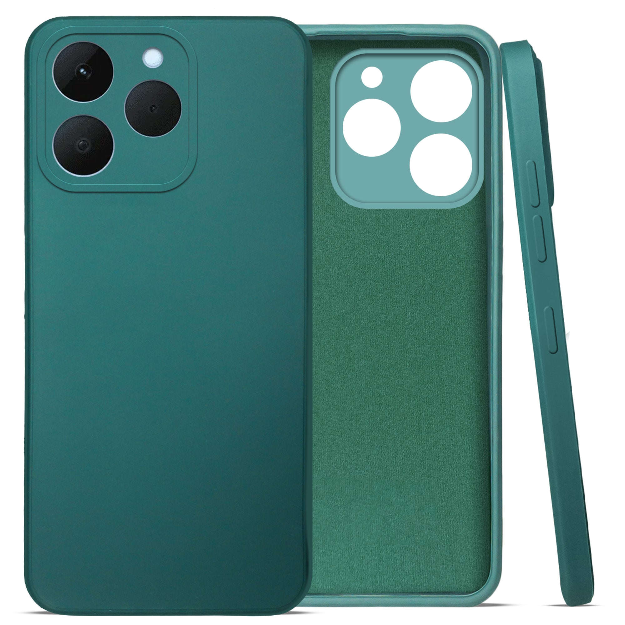 For Realme 15T | Realme Narzo 90 Back Cover Case (Matte Finish Silicone with Inside Fiber Cloth)