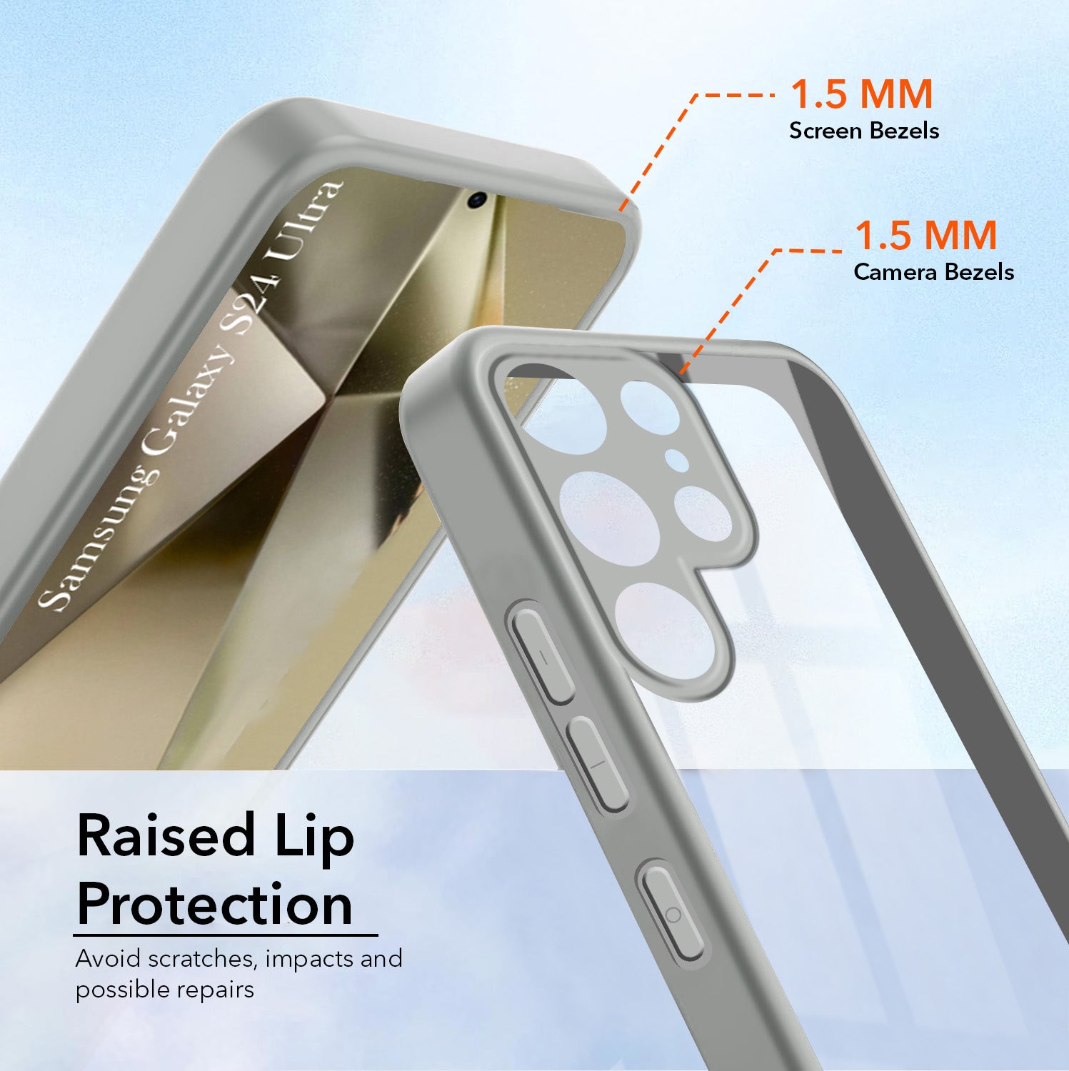For Samsung Galaxy S24 Ultra Back Cover Case Ultra-Hybrid (Lifetime Anti Yellow | Anti Scratch | Crystal Clear Shockproof)