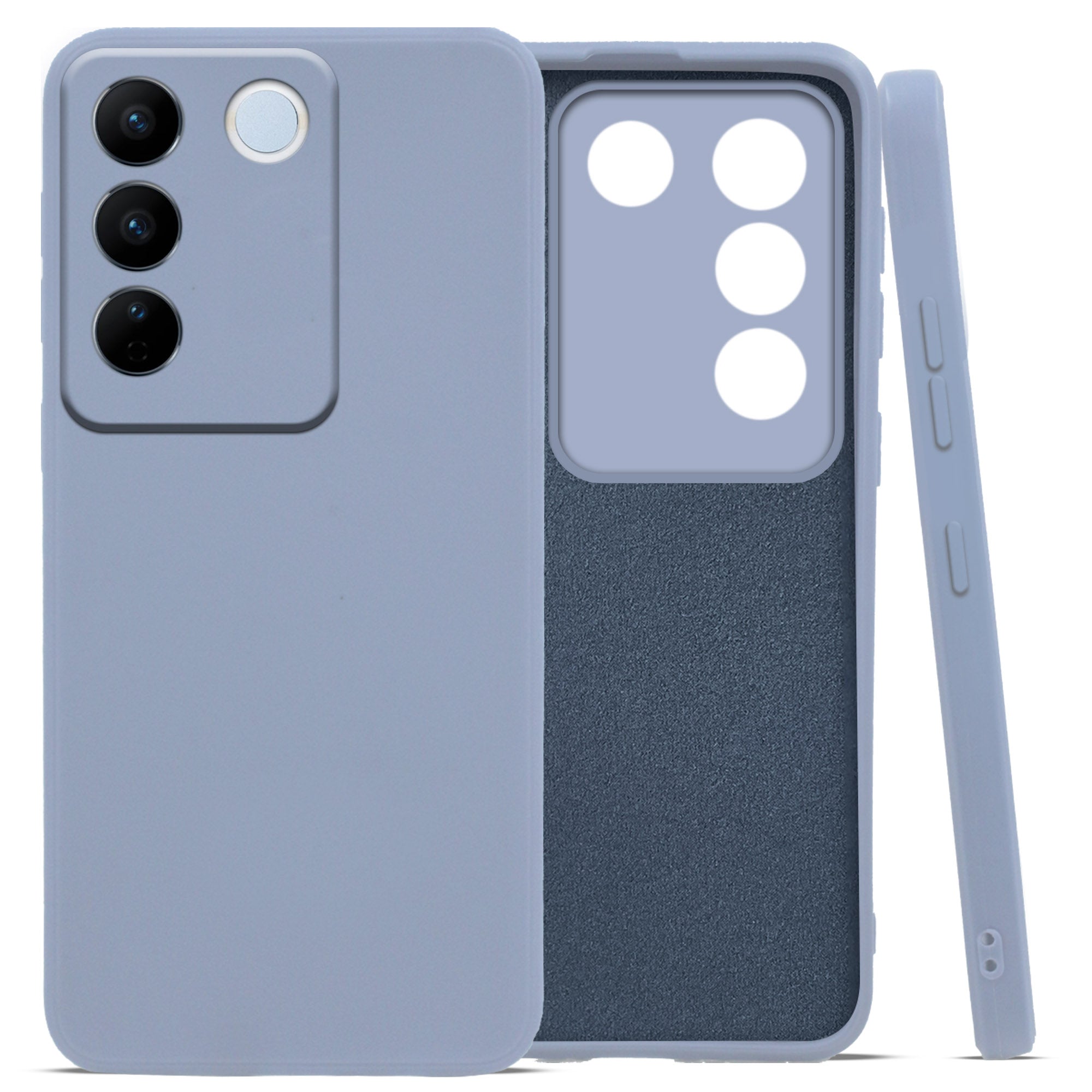 For Vivo V27 | Vivo V27 Pro Back Case Cover (Inside Fiber Cloth | Smooth Matte Finish | Elegant Professional Look)