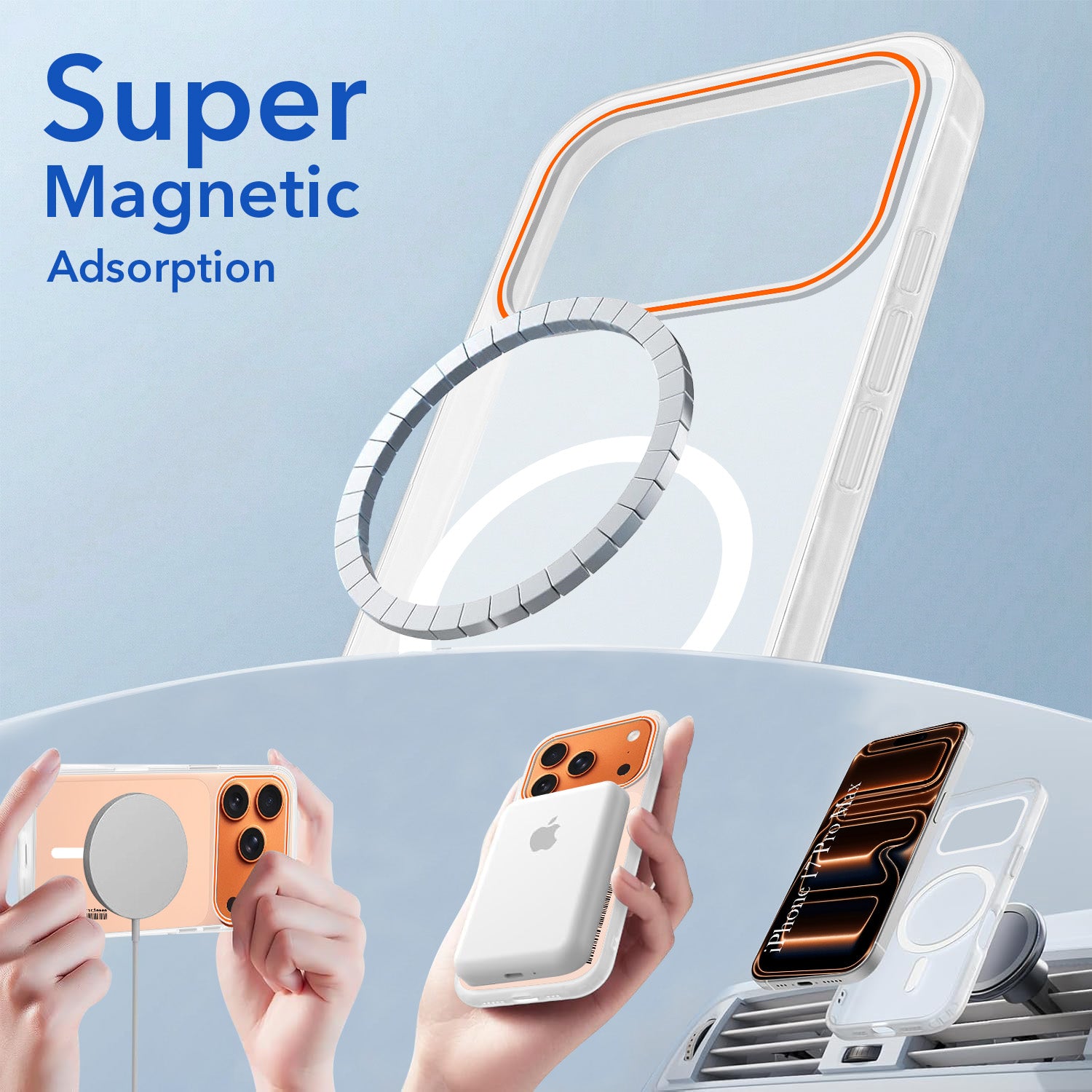 For Apple iPhone 17 Pro Max Back Cover Case (Soft Touch | Camera Bump Protection | MagSafe Compatible | Matte Finish)