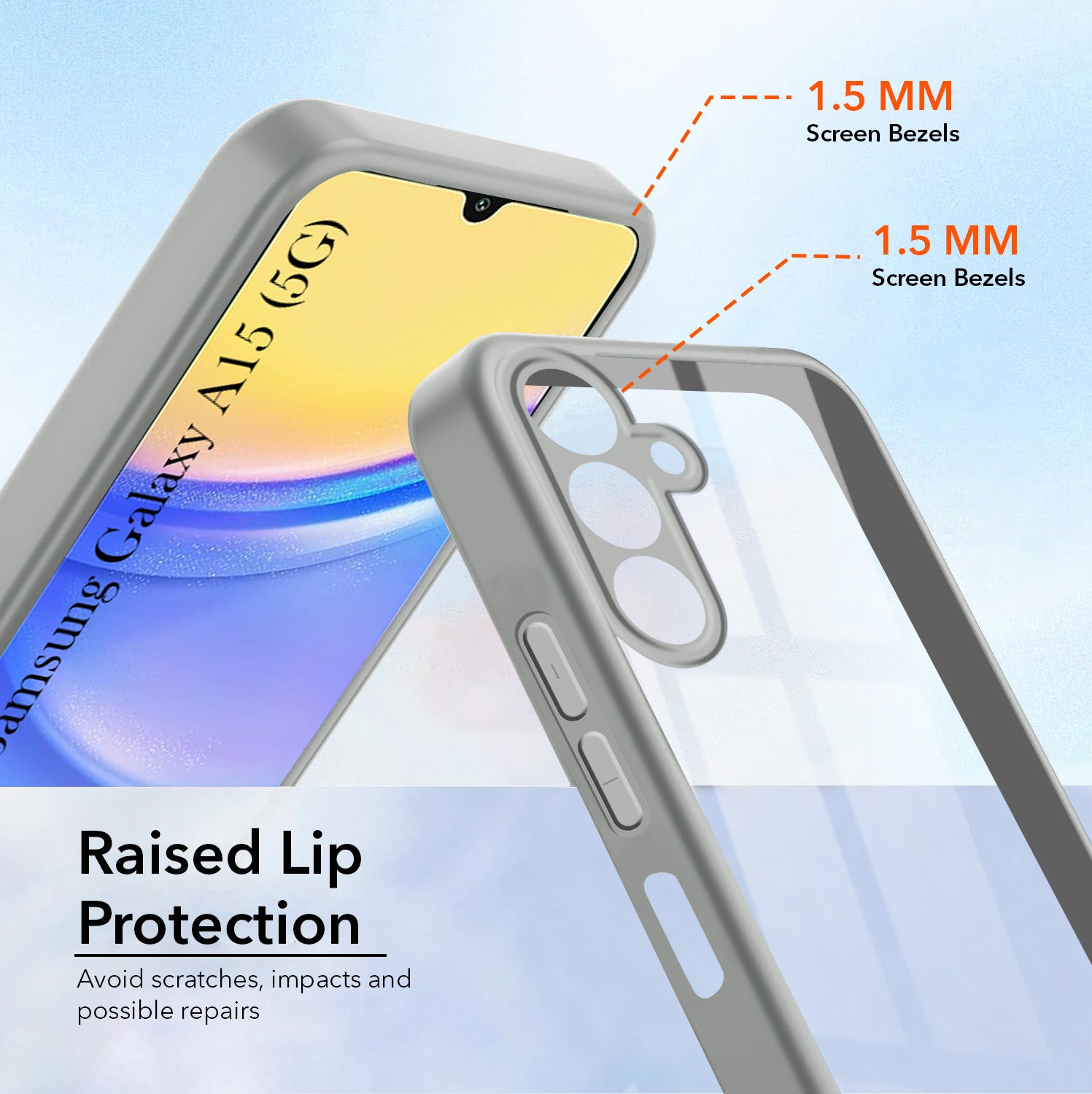 For Samsung Galaxy A15 5G Back Cover Case Ultra-Hybrid (Lifetime Anti Yellow | Anti Scratch | Crystal Clear Shockproof)