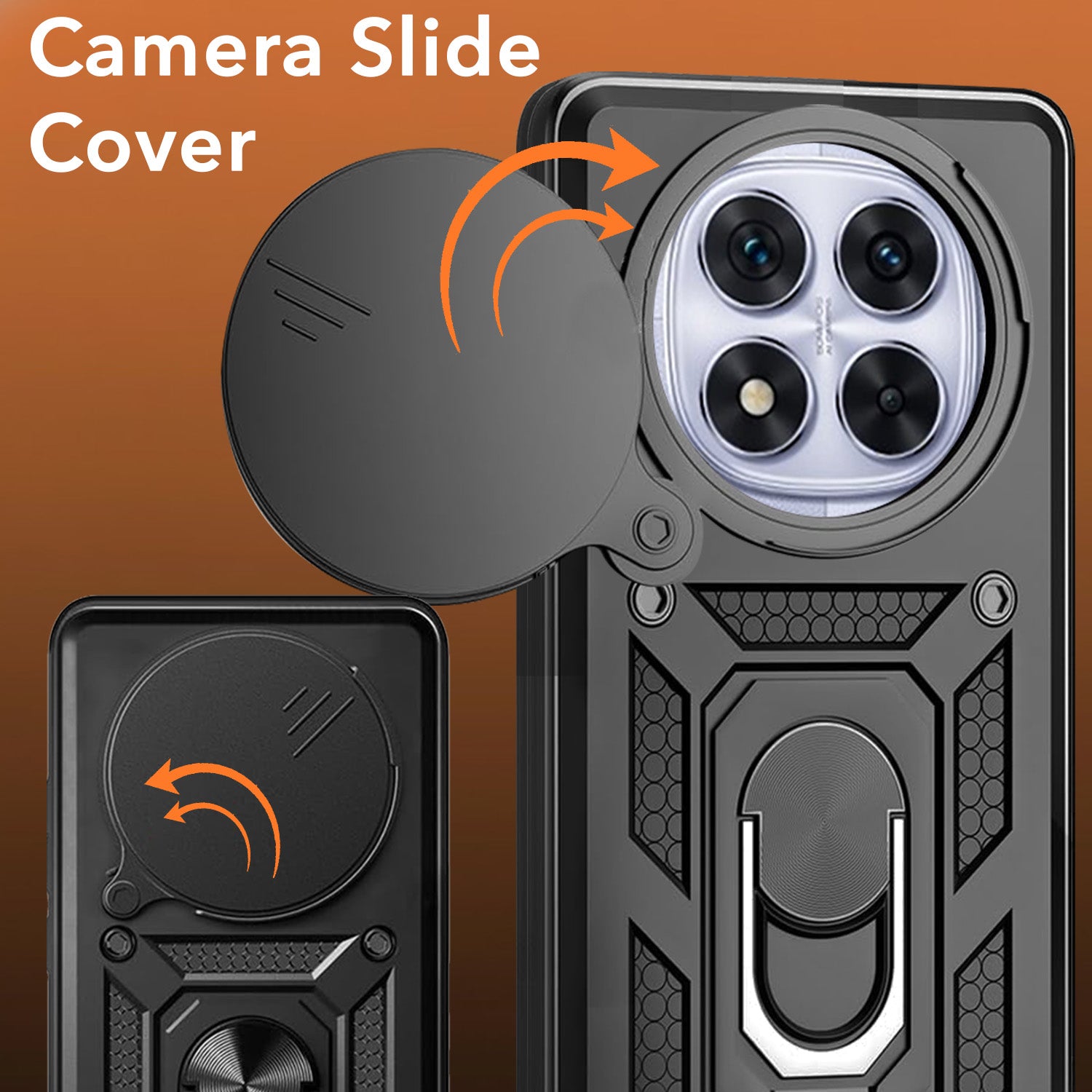 For Redmi Note 14 Pro Back Cover Case (Hybrid Dual Armor Polycarbonate)