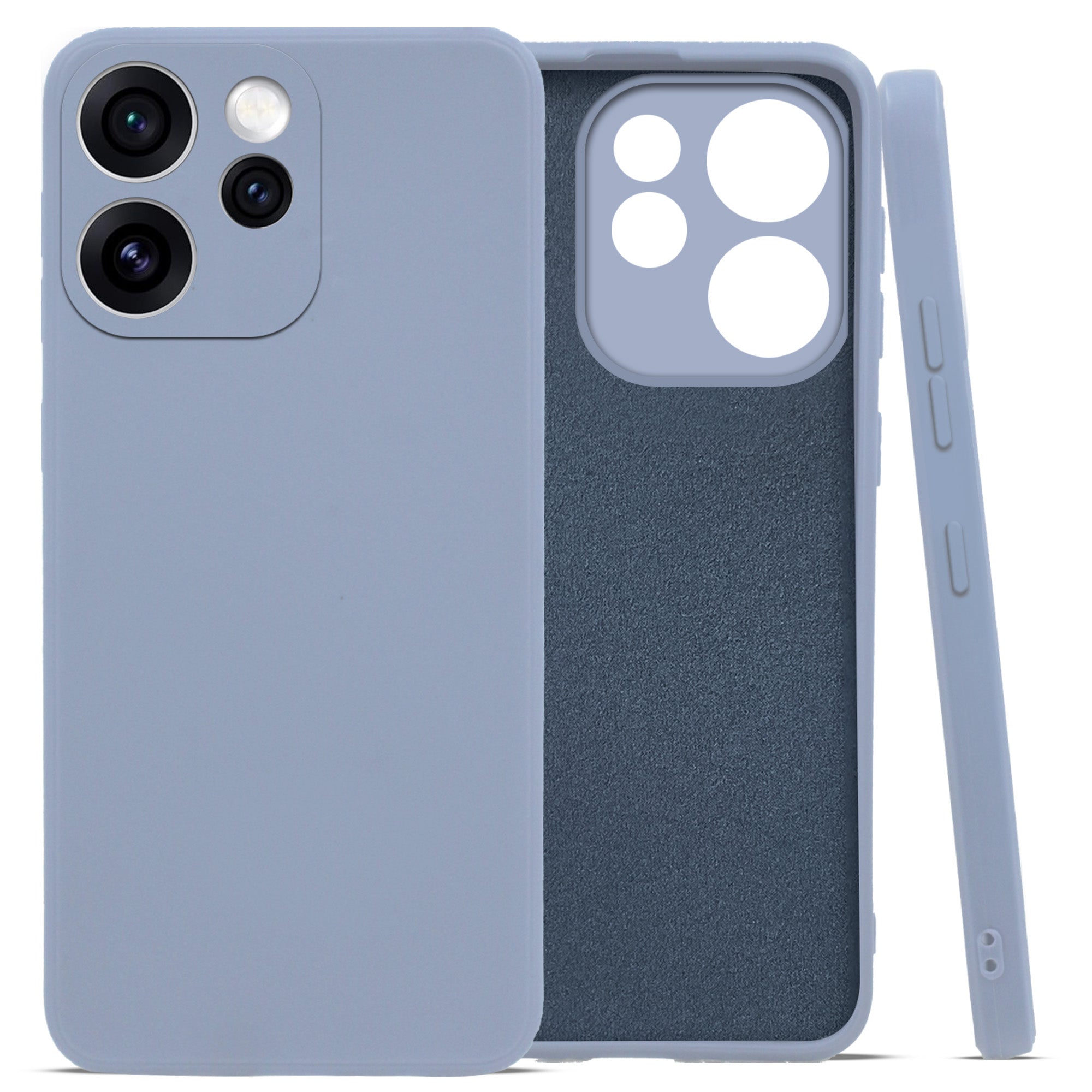 For Oppo Reno15 Pro 5G | Oppo Reno 15 Pro 5G Back Cover Case (Matte Finish Silicone with Inside Fiber cloth)