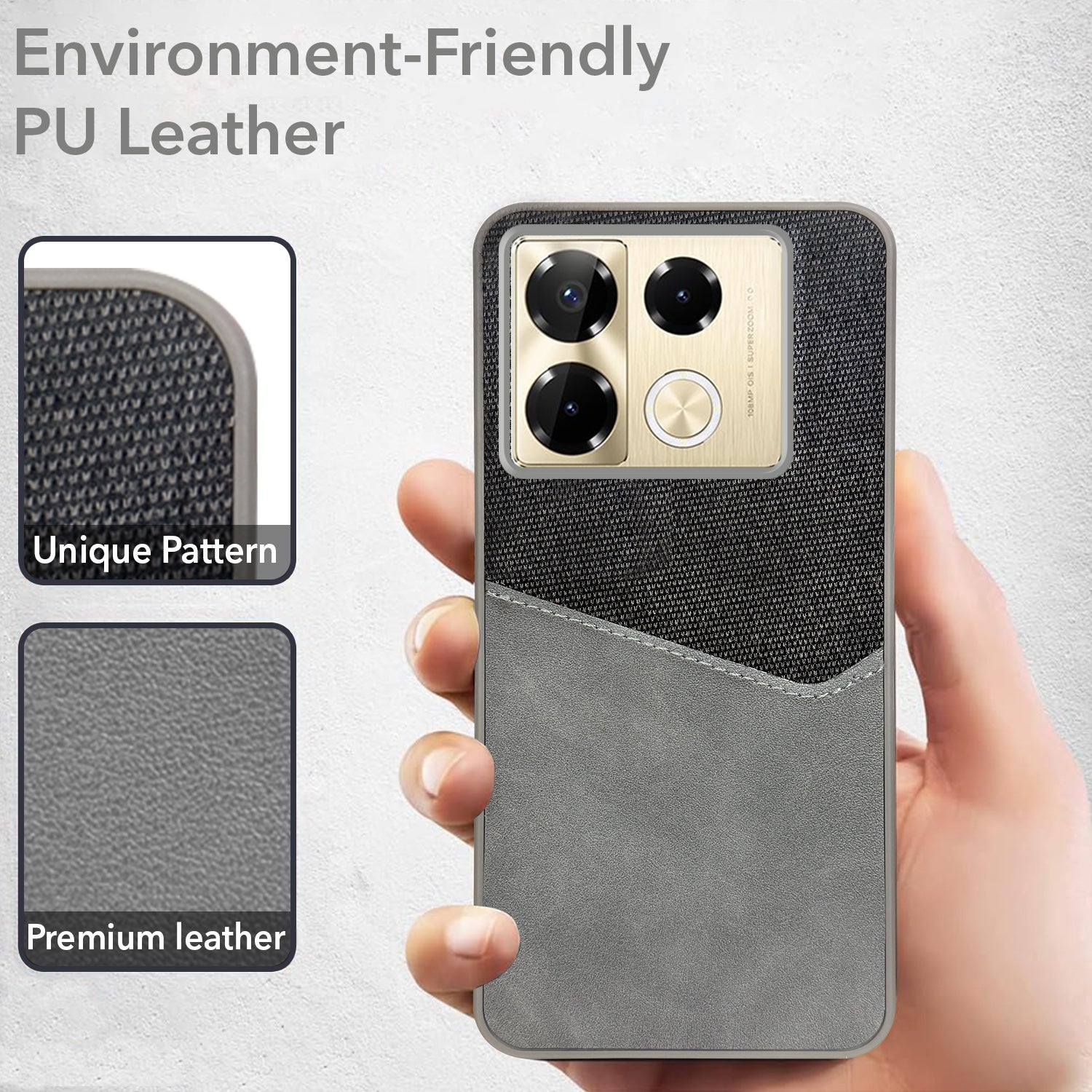 For Infinix Note 40 Pro 5G | Infinix Note 40 Pro Plus Back Cover Case (Dual PU Leather Stitch | Professional Minimalist | Soft and Flexible)