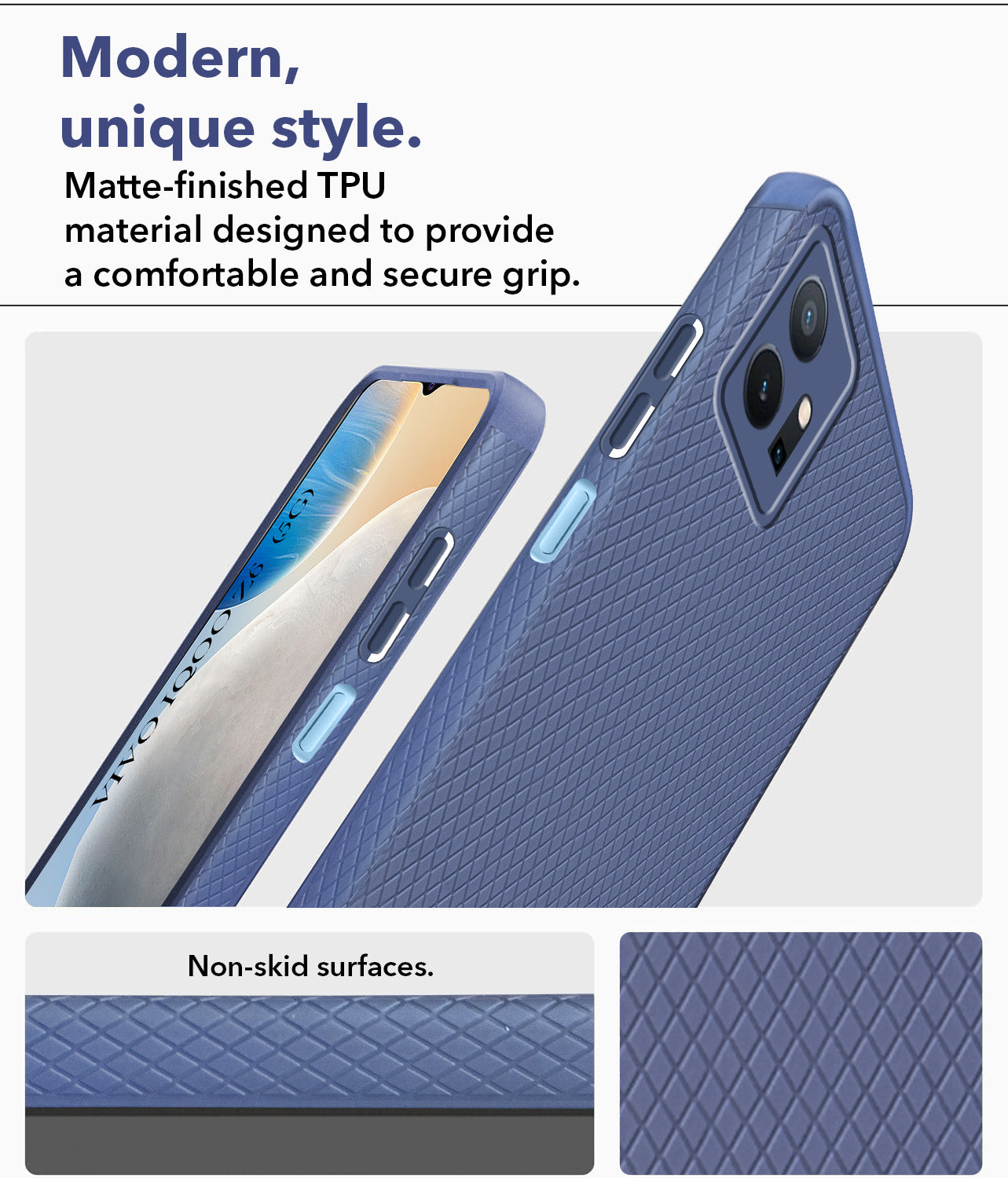 For Vivo iQOO Z6 5G Back Cover Case (Liquid Silicone | Side Grip | Camera Protection)