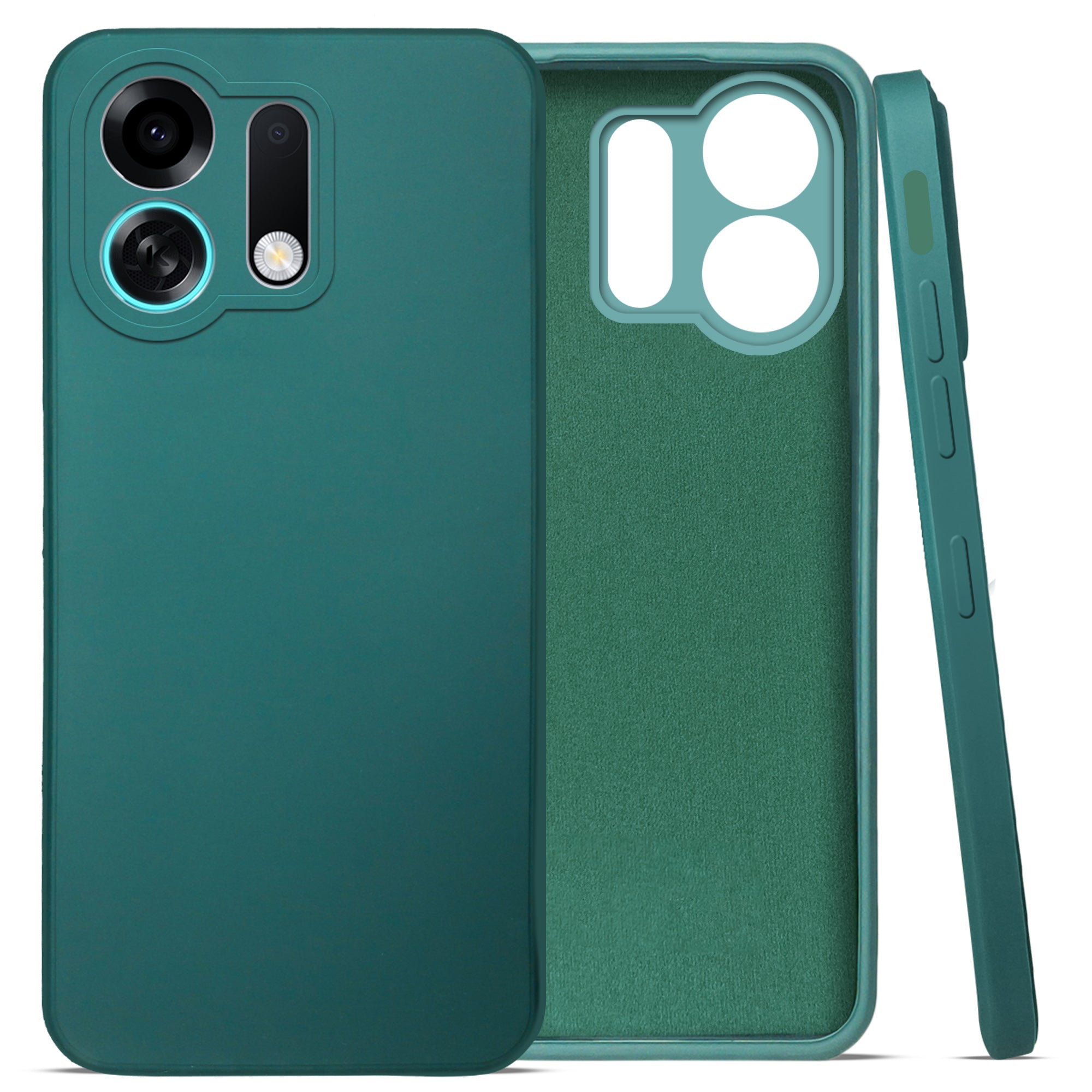 For Oppo K13 Turbo | Oppo K13 Turbo Pro Back Cover Case (Matte Finish Silicone with Inside Fiber cloth)