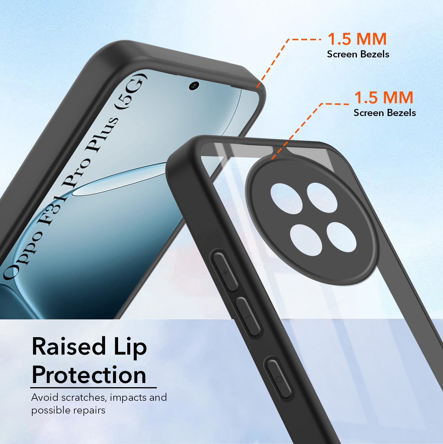 For Oppo F31 Pro Plus Back Cover Case (Lifetime Anti Yellow | Anti Scratch | Crystal Clear Shockproof)