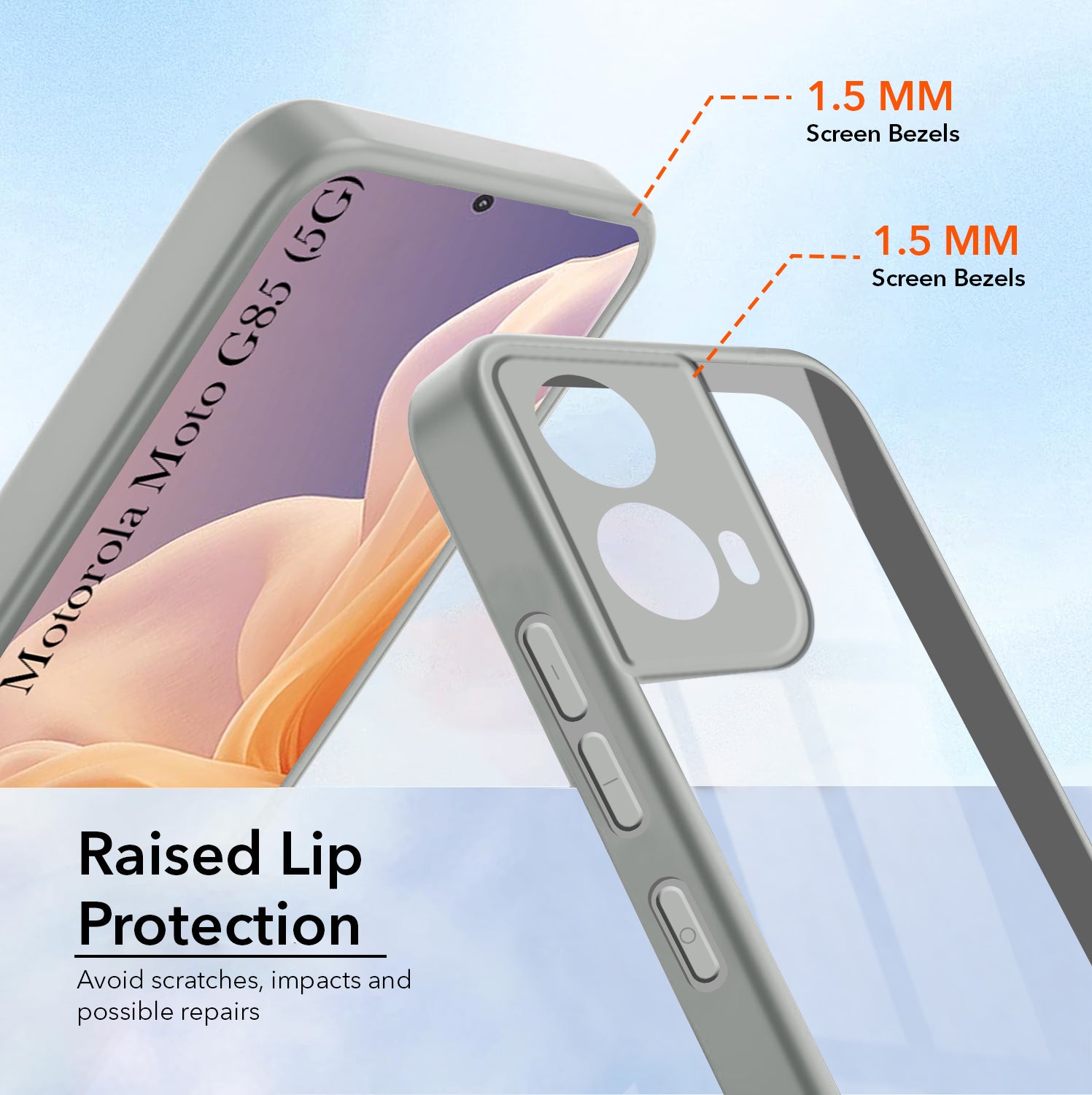 For Motorola Moto G85 5G Back Cover Case (Lifetime Anti Yellow | Anti Scratch | Crystal Clear Shockproof)
