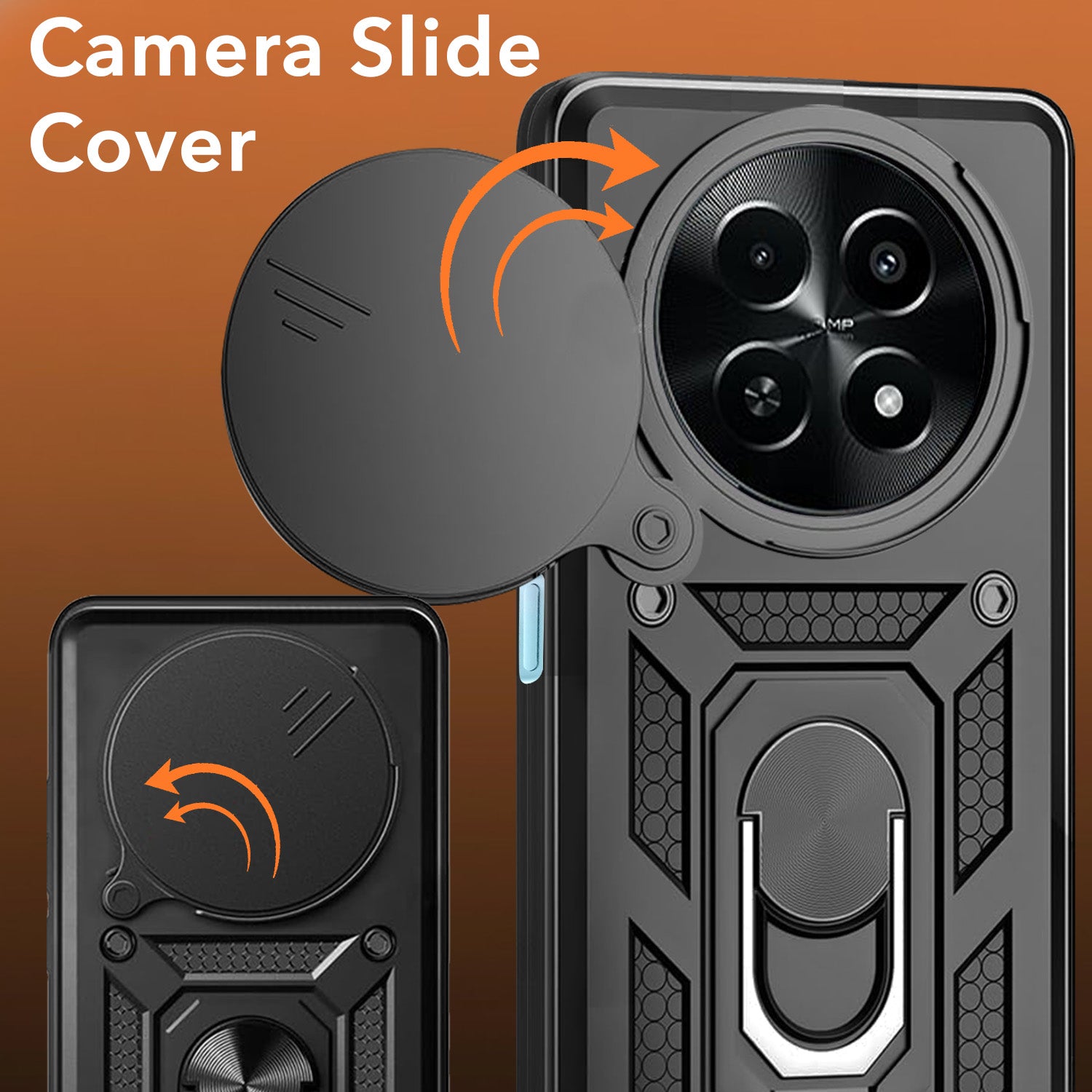 For Realme C65 5G Back Cover Case (Hybrid Dual Armor Polycarbonate)