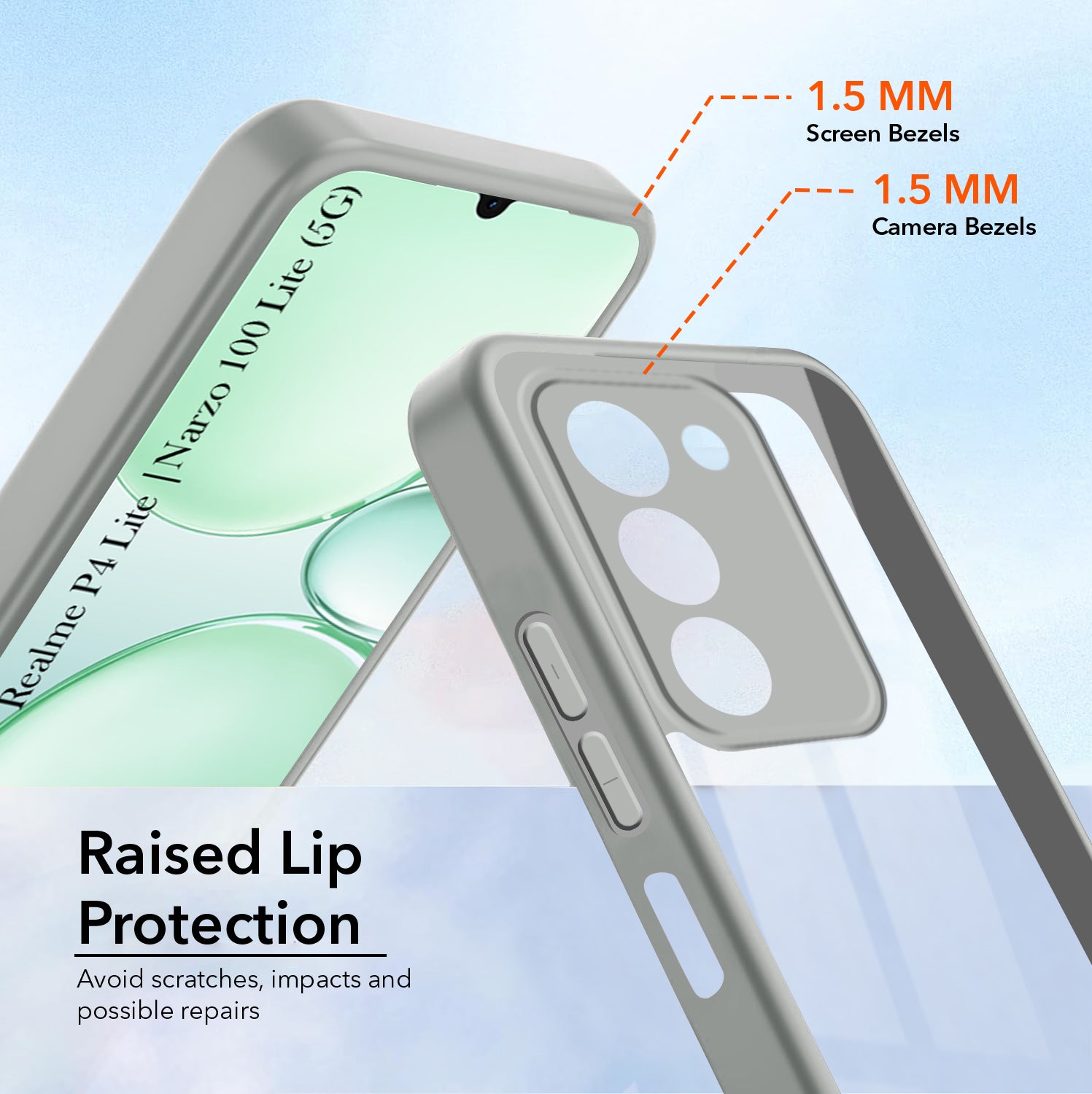 For Realme P4 Lite 5G | Narzo 100 Lite 5G Back Cover Case Ultra-Hybrid (Lifetime Anti Yellow | Anti Scratch | Crystal Clear Shockproof)