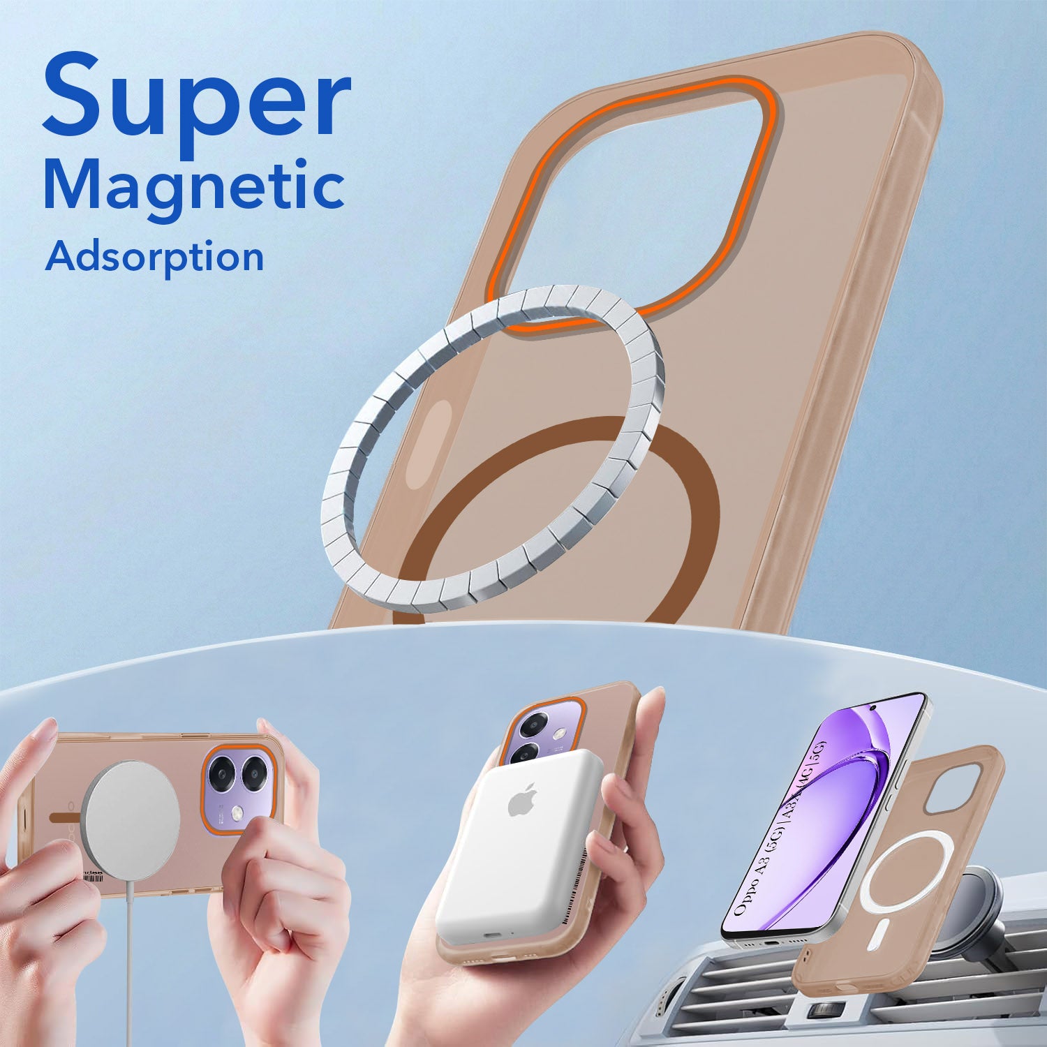 For Oppo A3X (4G/5G) | Oppo A3 5G Back Cover Case (Soft Touch | Camera Bump Protection | MagSafe Compatible | Matte Finish)