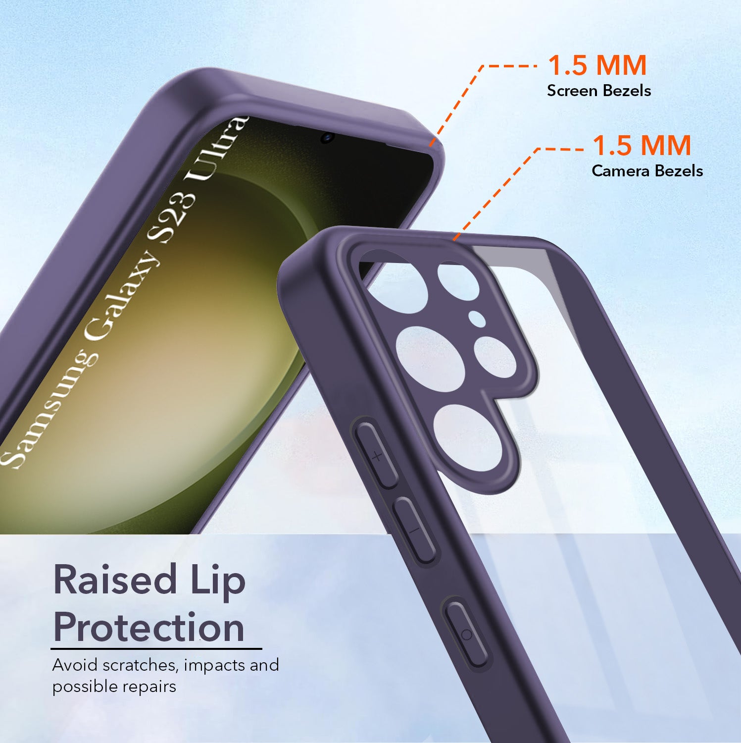 For Samsung Galaxy S23 Ultra Back Cover Case Ultra-Hybrid (Lifetime Anti Yellow | Anti Scratch | Crystal Clear Shockproof)