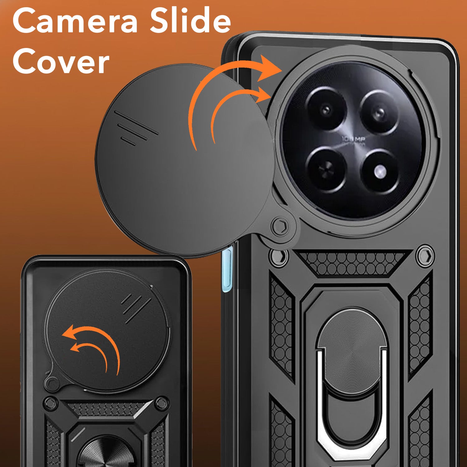 For Realme 12 | Realme 12X Back Cover Case (Hybrid Dual Armor Polycarbonate)