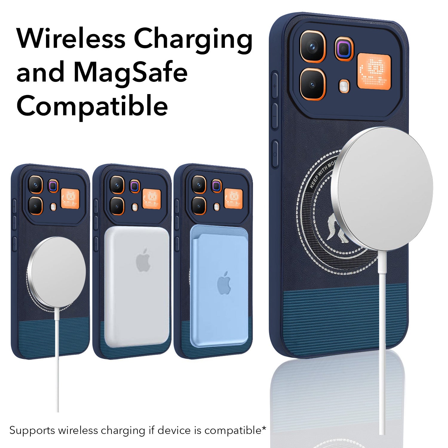 For Infinix Note 60 Pro 5G Back Cover Case PU Leather Finish (Professional Minimalist Texture | MagSafe Compatile | Camera Protection | Sleek Sober Formal)