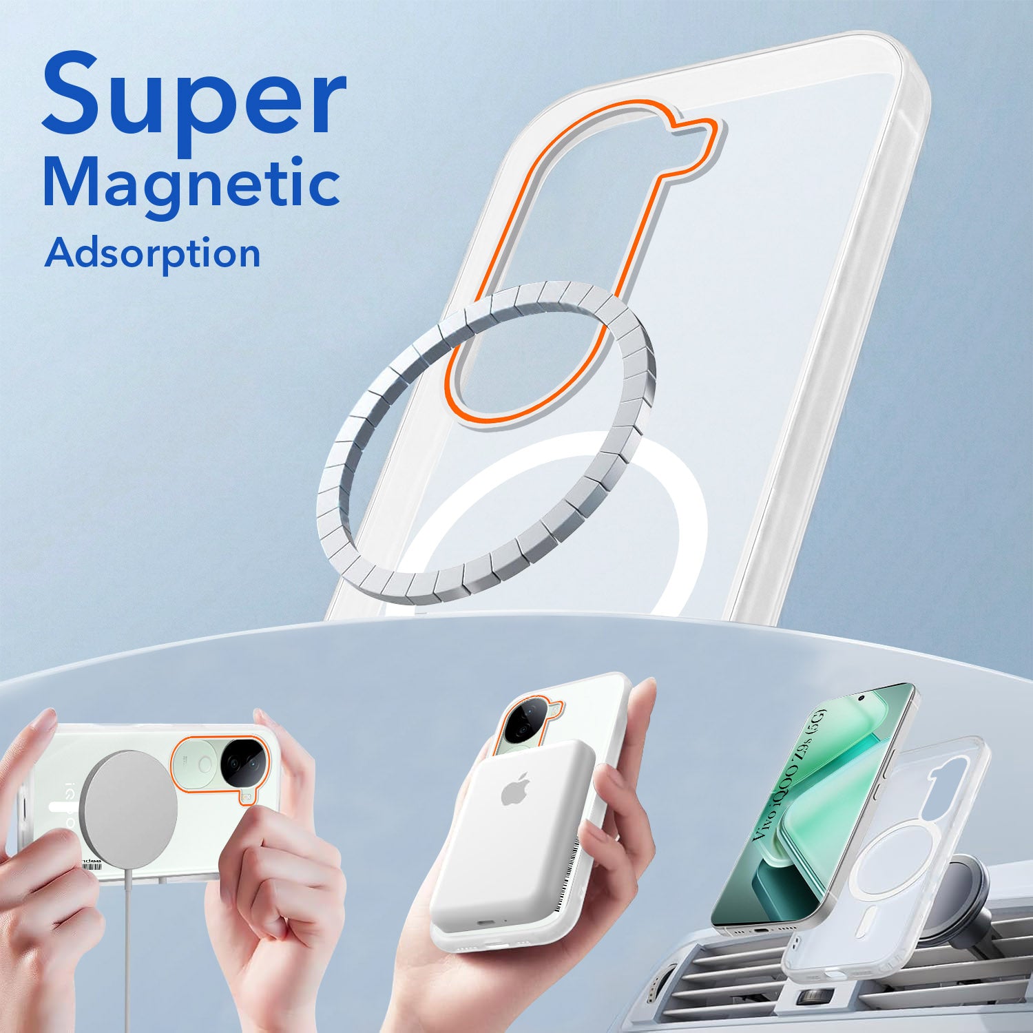For Vivo iQOO Z9s Back Cover Case (Soft Touch | Camera Bump Protection | MagSafe Compatible | Matte Finish)