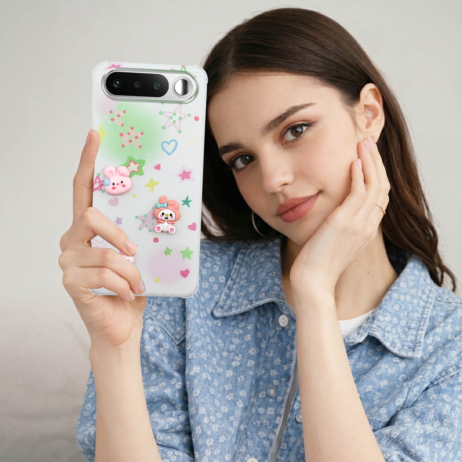 For Realme 16 Back Cover Case (3D Cute Cartoons | Hard Back Side Soft | Matte Premium Finish | HD Printing)