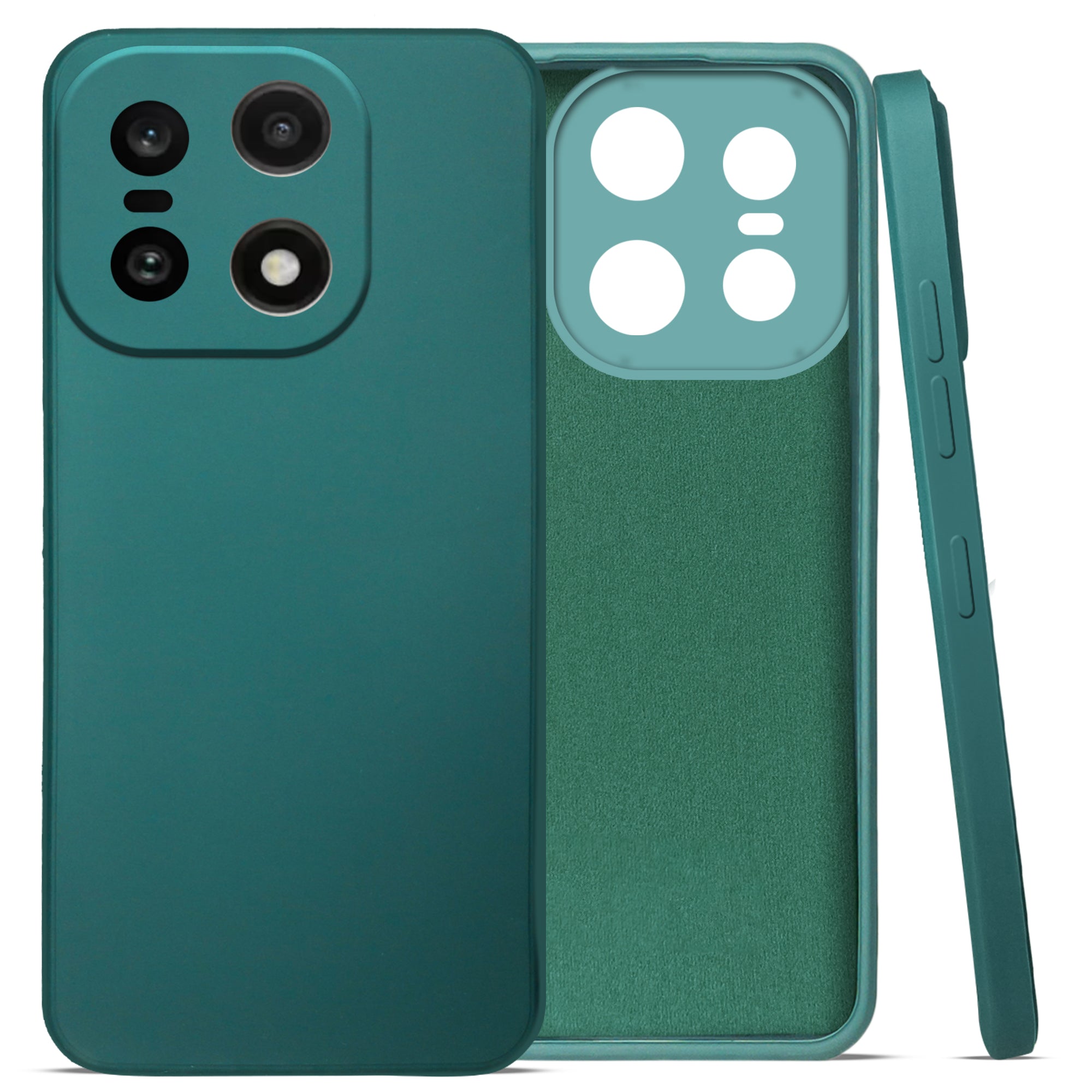 For OnePlus 15 5G Back Cover Case (Matte Finish Silicone with Inside Fiber cloth)
