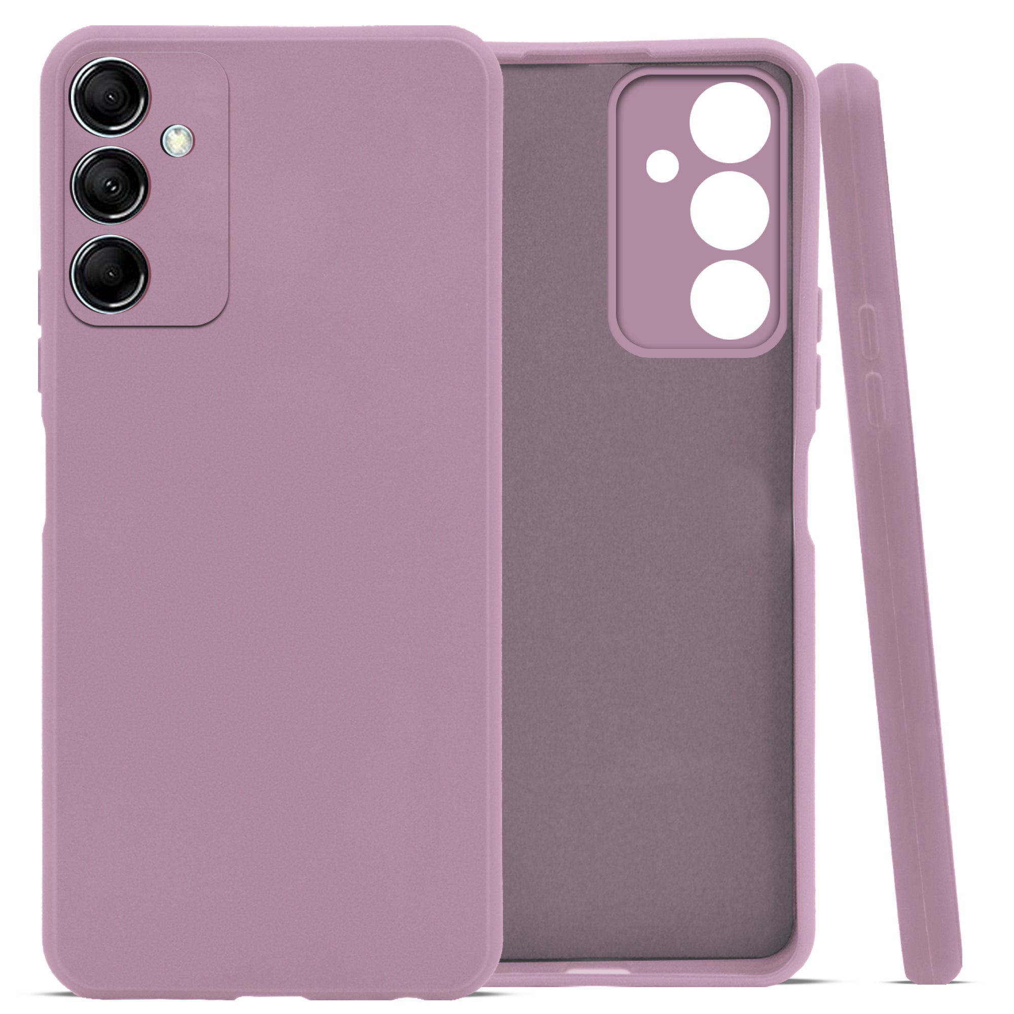 For Samsung Galaxy M14 5G Back Case Cover (Matte Finish Silicone with Inside Fiber Cloth)