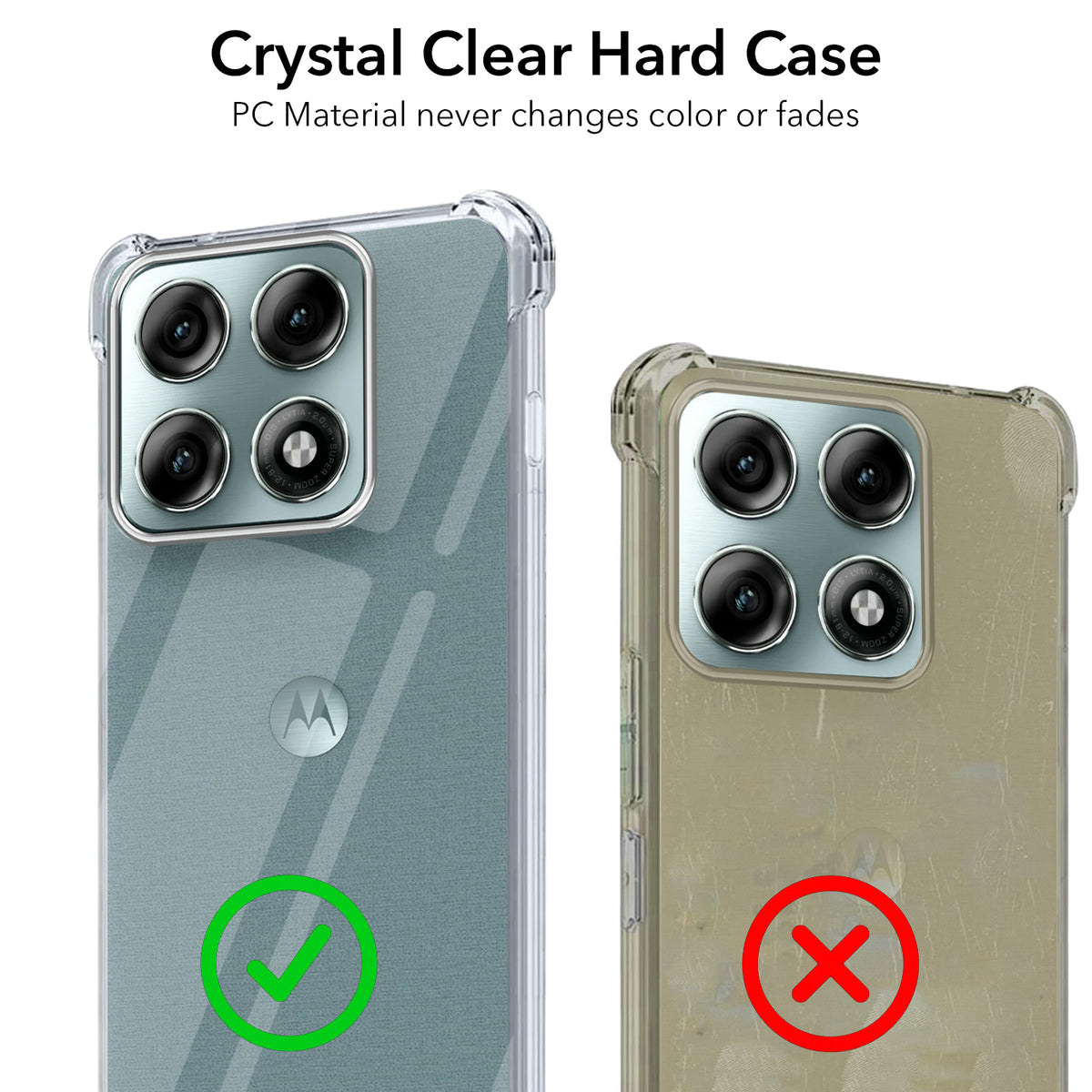 For Motorola Edge 70 Pro |  Motorola Edge 70 Pro Plus Back Cover Shockproof Crystal-Clear (Drop & Camera Protection | Hard Polycarbonate)