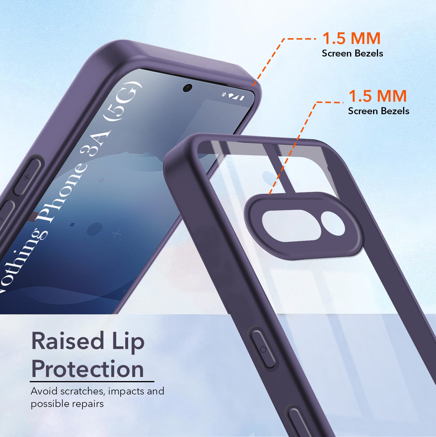For Nothing Phone 3A Back Cover Case (Lifetime Anti Yellow | Anti Scratch | Crystal Clear Shockproof)