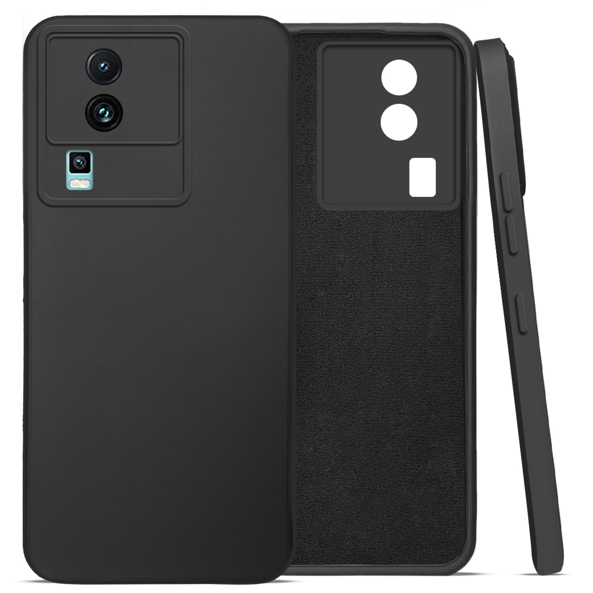 For Vivo iQOO Neo 7 5G Back Cover Case (Matte Finish Silicone with Inside Fiber Cloth)
