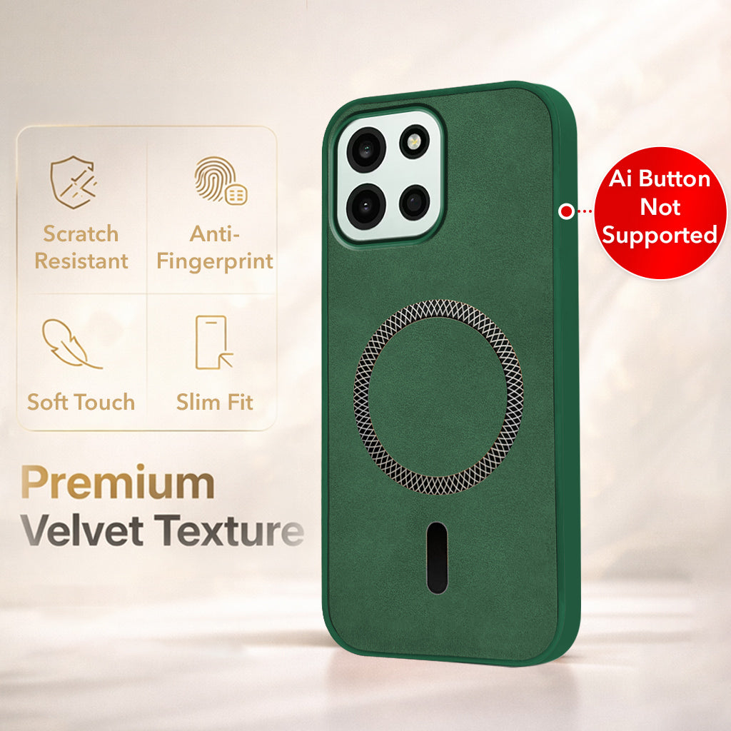 For OnePlus Nord 6 Back Cover Case Leather Finish (MagSafe Compatible Wireless Charging | Soft Touch | Camera Bump Protection)
